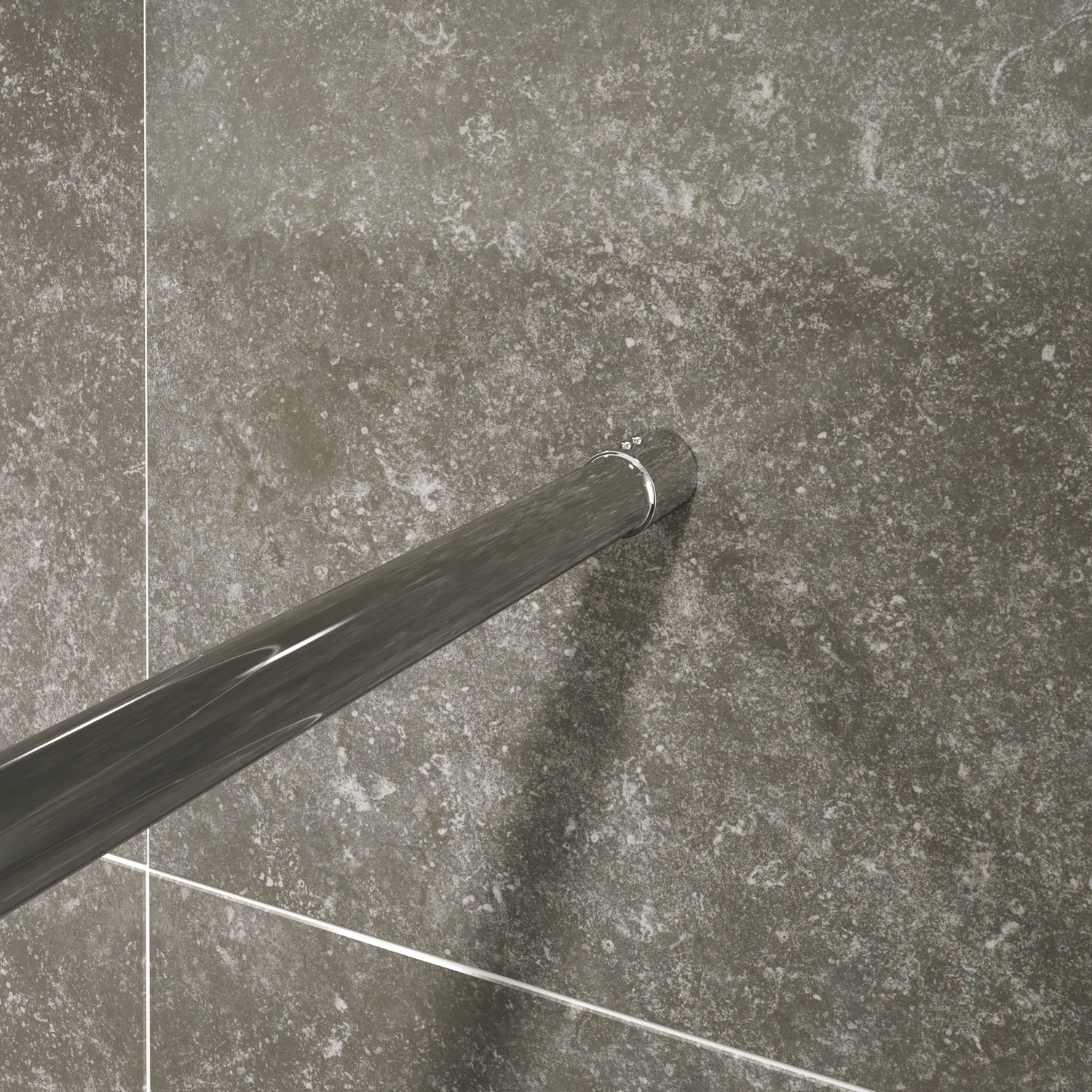 Walk In Dusche Fiona aus 10 mm getöntem Sicherheitsglas und Edelstahl