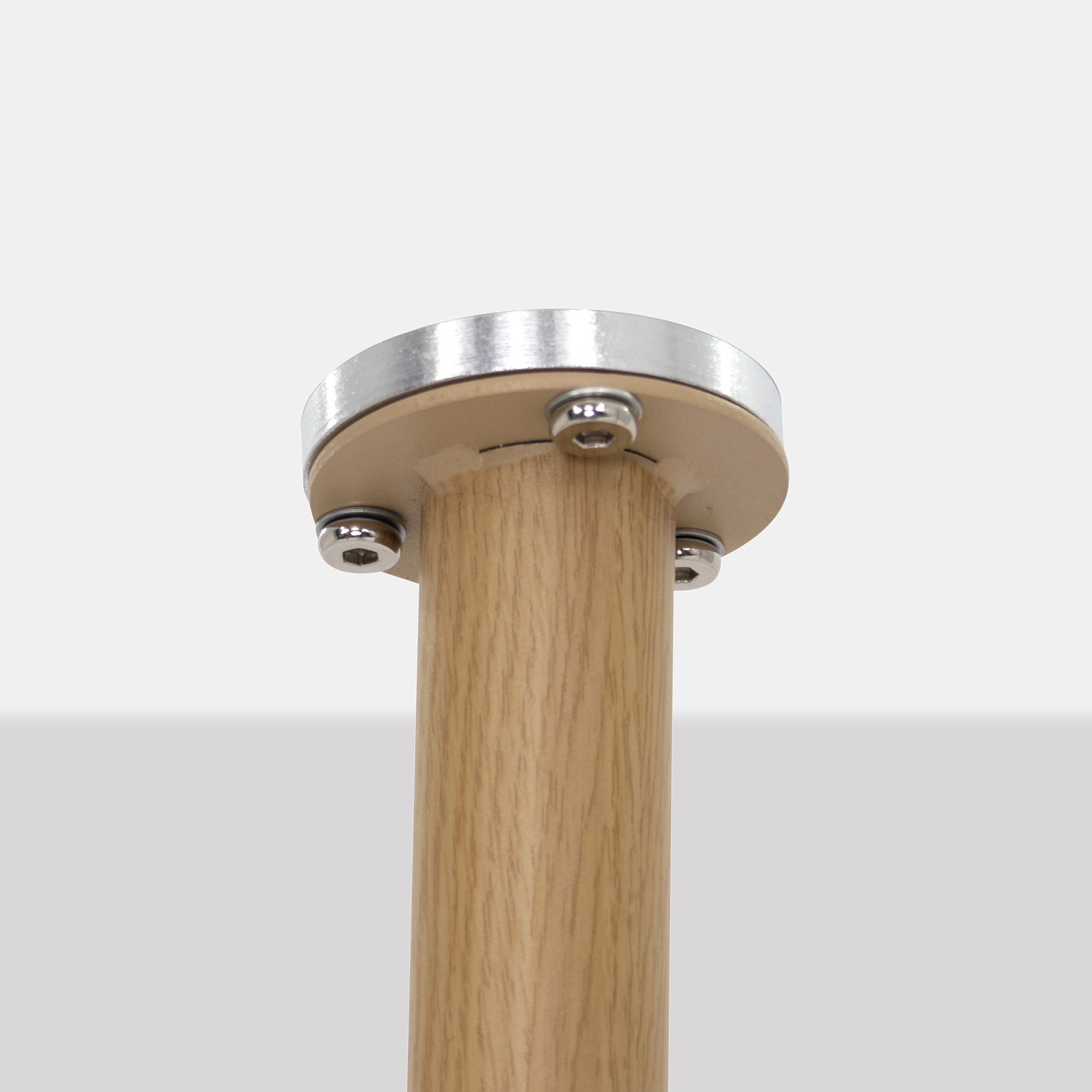 Esszimmer-Tisch BEALE | Tischplatte: Transparentes Glas | Beine: Holz 160 cm