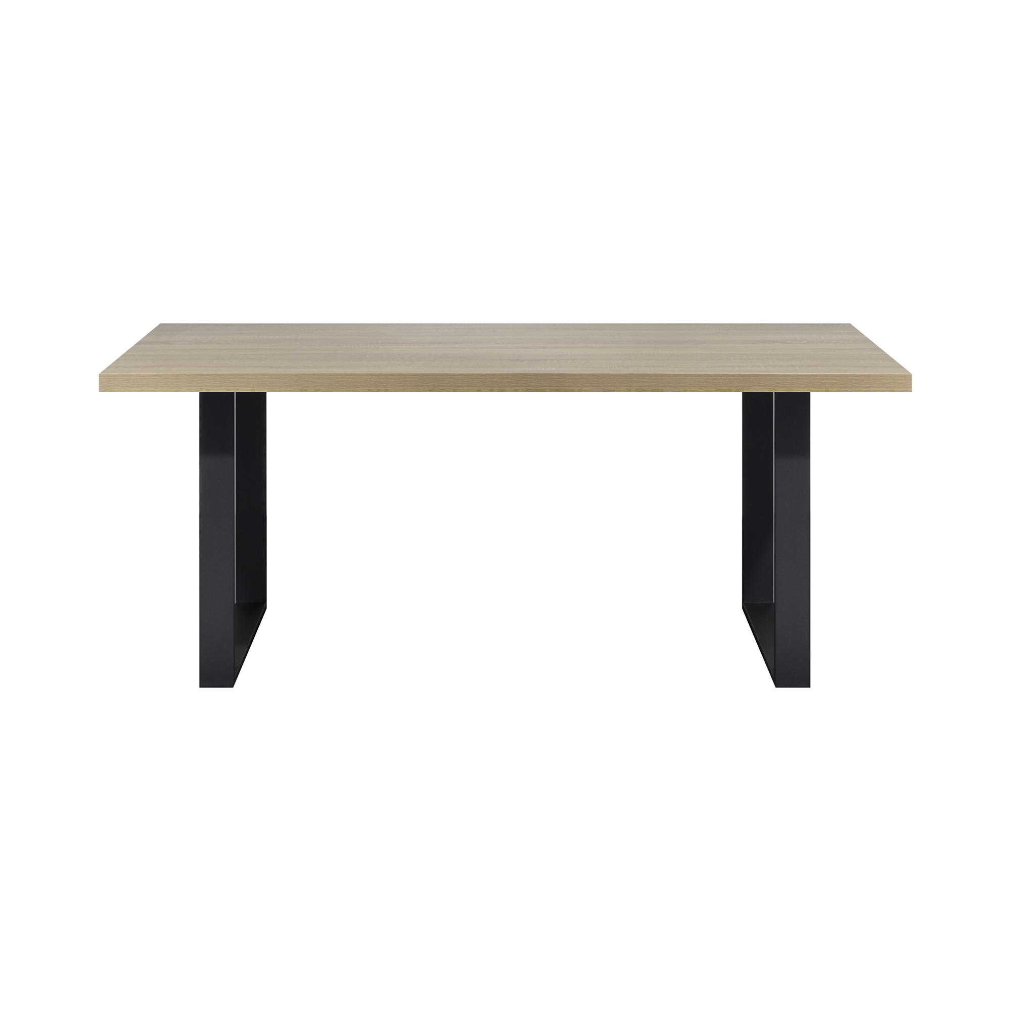 Esszimmertisch MACON Kufentisch Holztisch Esstisch - Eiche + Schwarz 180x100 cm Esszimmertisch MACON Kufentisch Holztisch Esstisch - Eiche + Schwarz 140x 80 cm