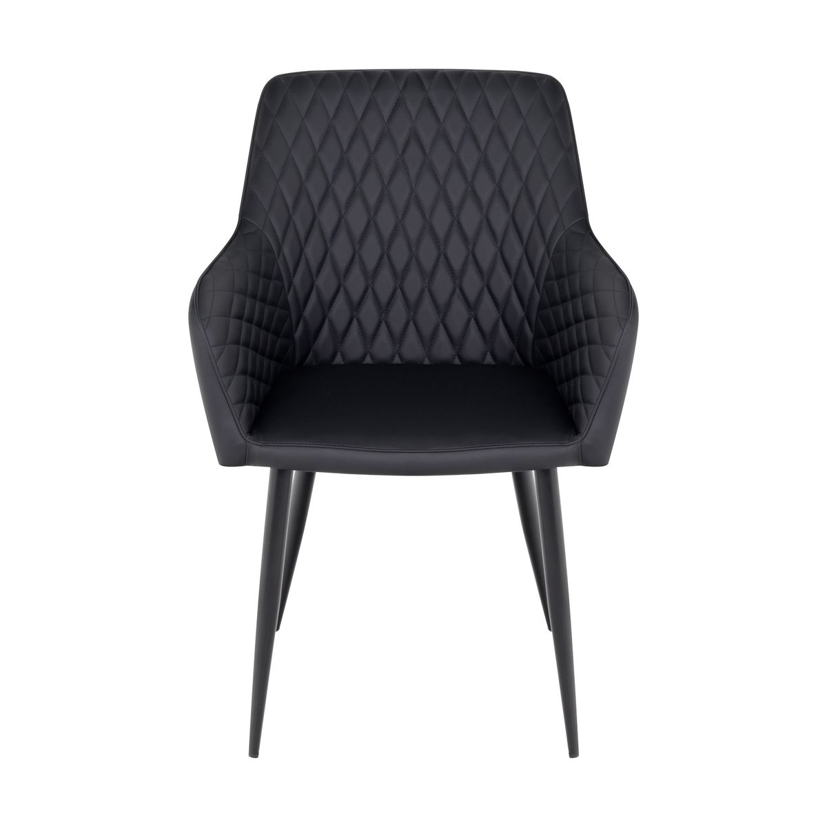 Esszimmerstuhl Wohnzimmerstuhl Watson Schwarz aus Textilleder