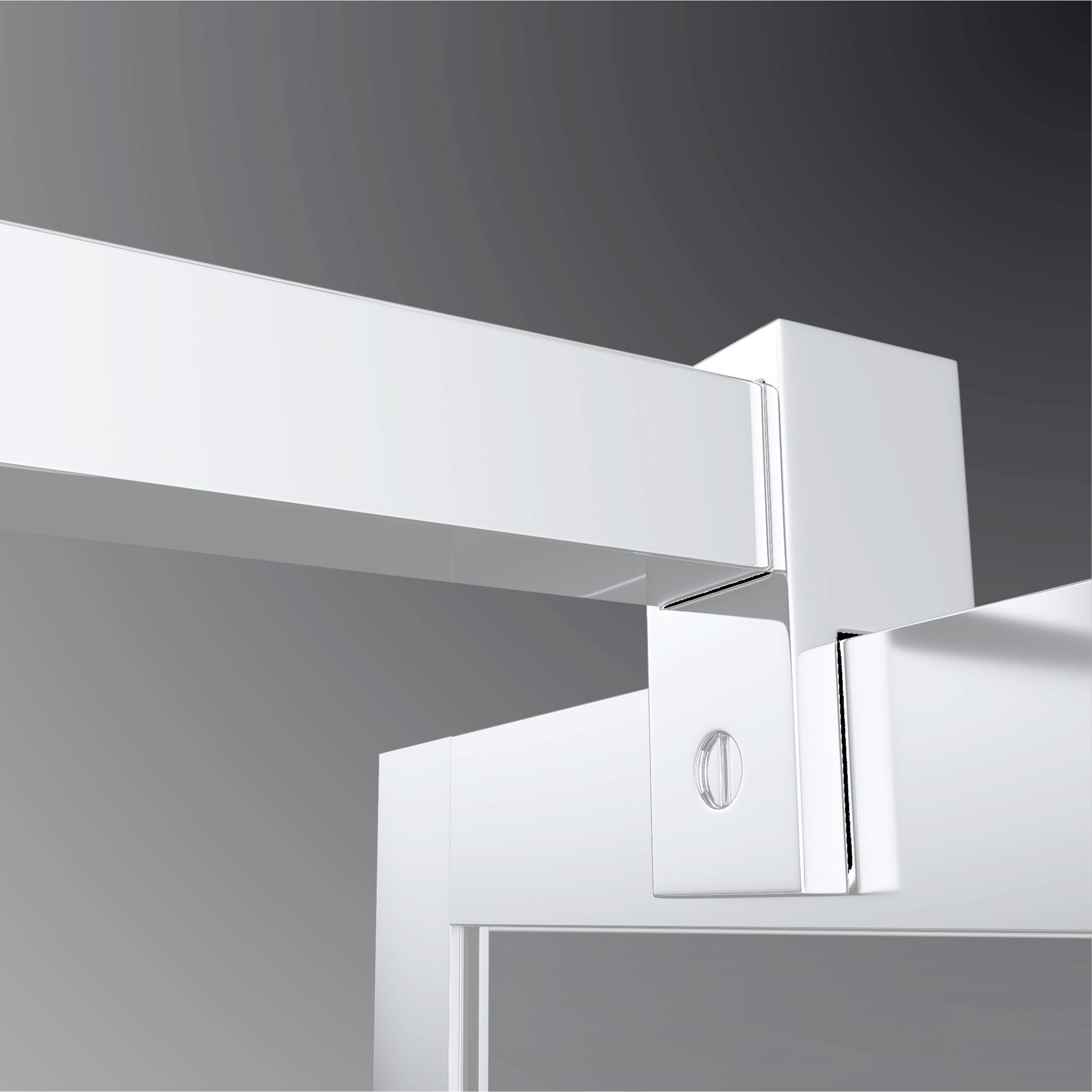 Walk In Dusche Gianna-R WHITE aus 8 mm starkem durchsichtigem ESG Sicherheitsglas