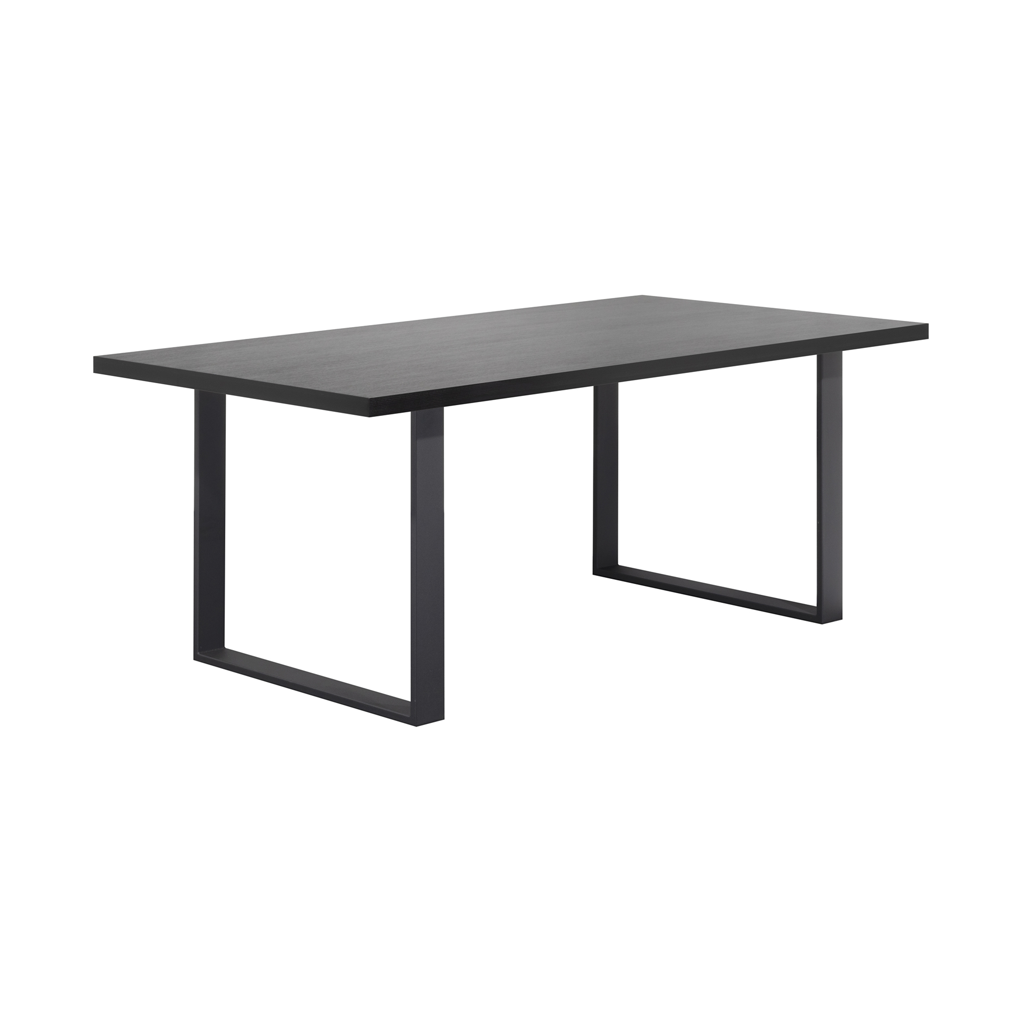 Esszimmertisch MACON Kufentisch Holztisch Esstisch - Schwarz + Schwarz 140x80 cm