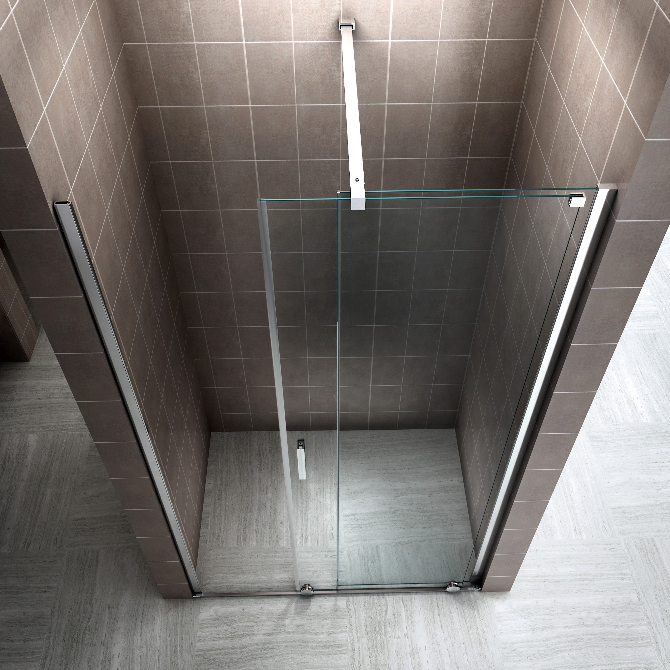 Schiebetür Duschabtrennung NADINE für Duschnische Duschtür Nischenschiebetür in Chrom 8mm ESG Sicherheitsglas Klarglas 120x200 cm Schiebetür Duschabtrennung NADINE für Duschnische Duschtür Nischenschiebetür in Chrom 8mm ESG Sicherheitsglas Klarglas 180x200 cm