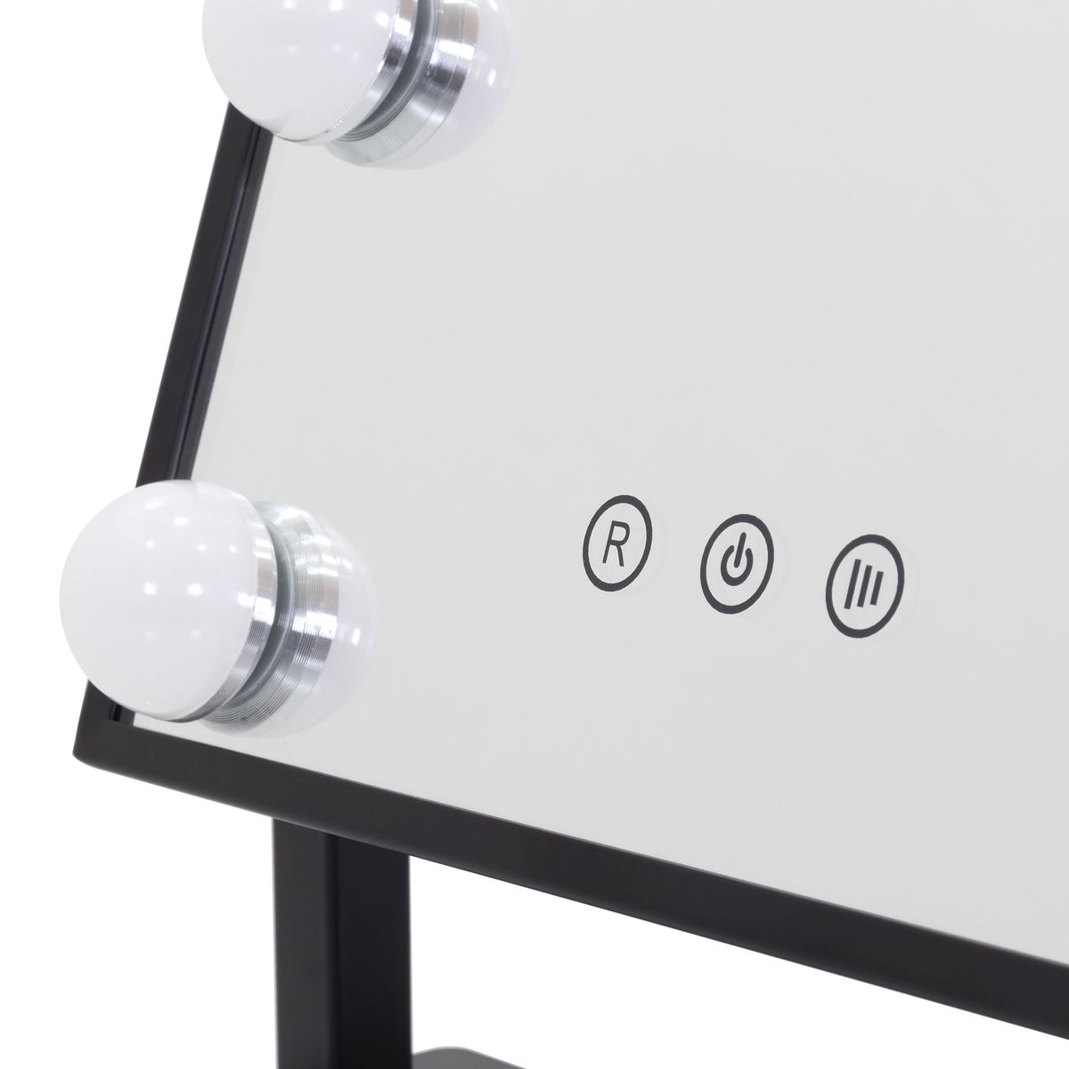 Schminkspiegel Bulb LITTLE mit 12 dimmbaren LED-Lampen Schwarz Schminkspiegel Bulb LITTLE mit 12 dimmbaren LED-Lampen Schwarz