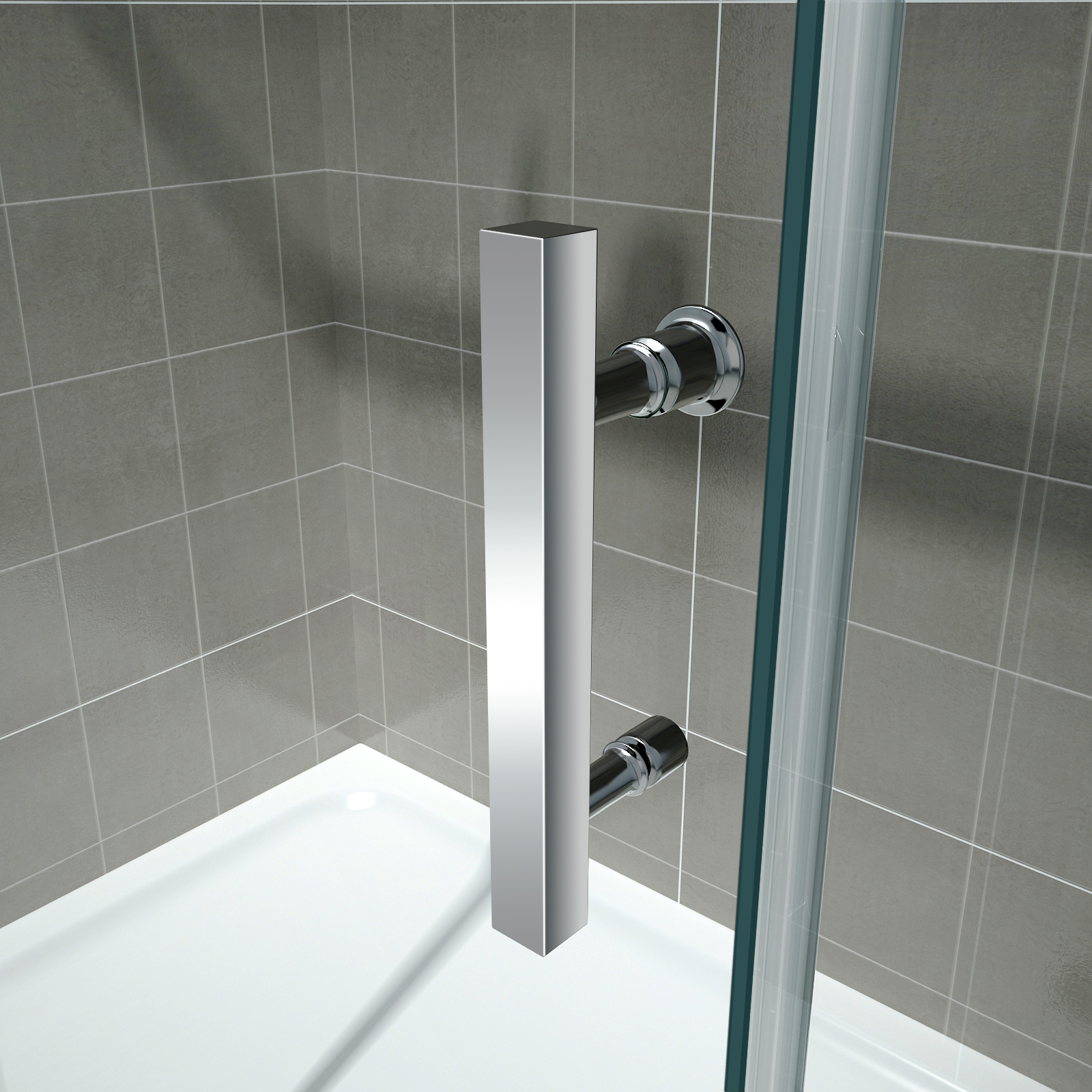 Nischentür Viola mit Schiebetür aus ESG Sicherheitsglas