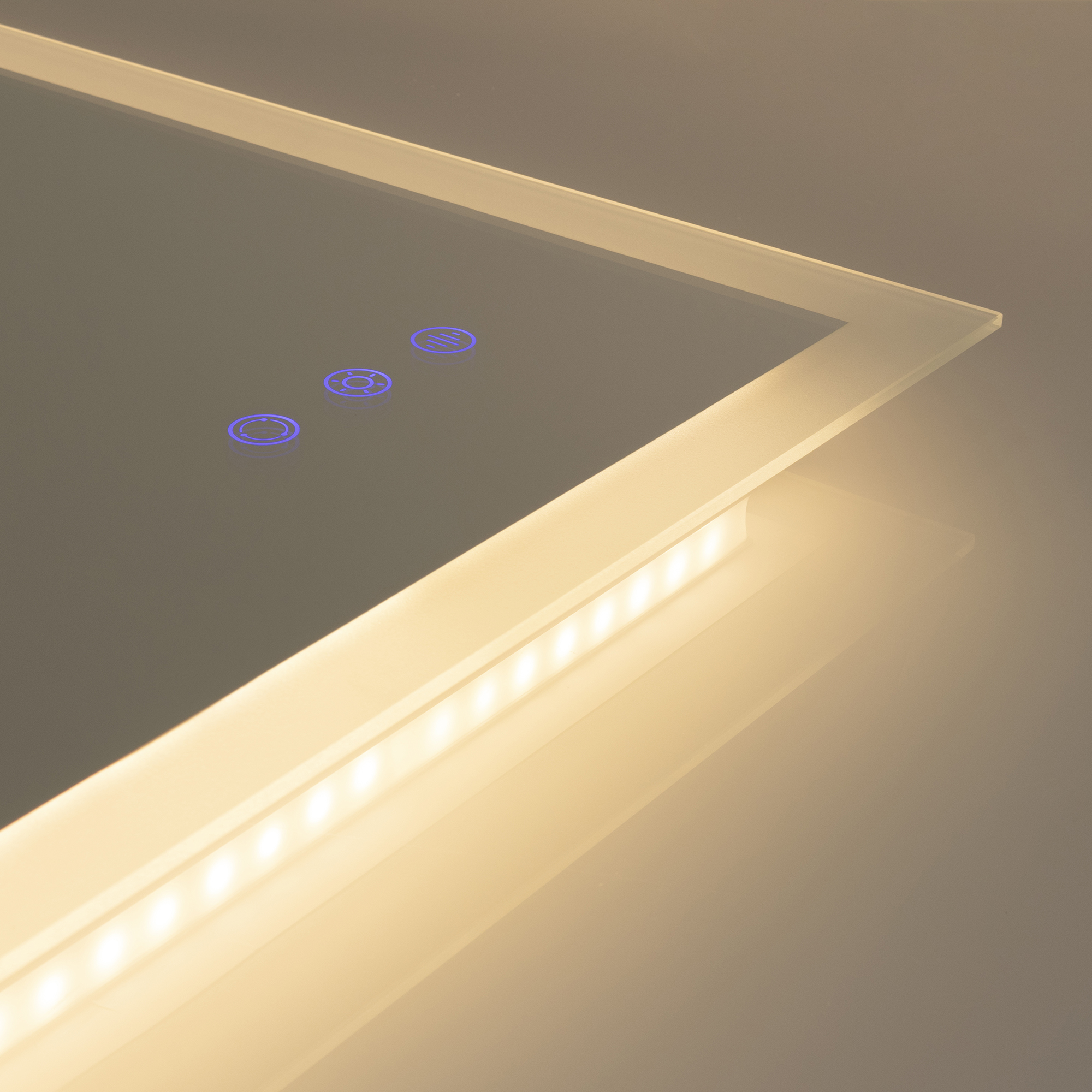 LED Badspiegel Frame Badezimmerspiegel mit dimmbarer Beleuchtung, Farbwechsel und Antibeschlag-Funktion IP44 80x120 cm