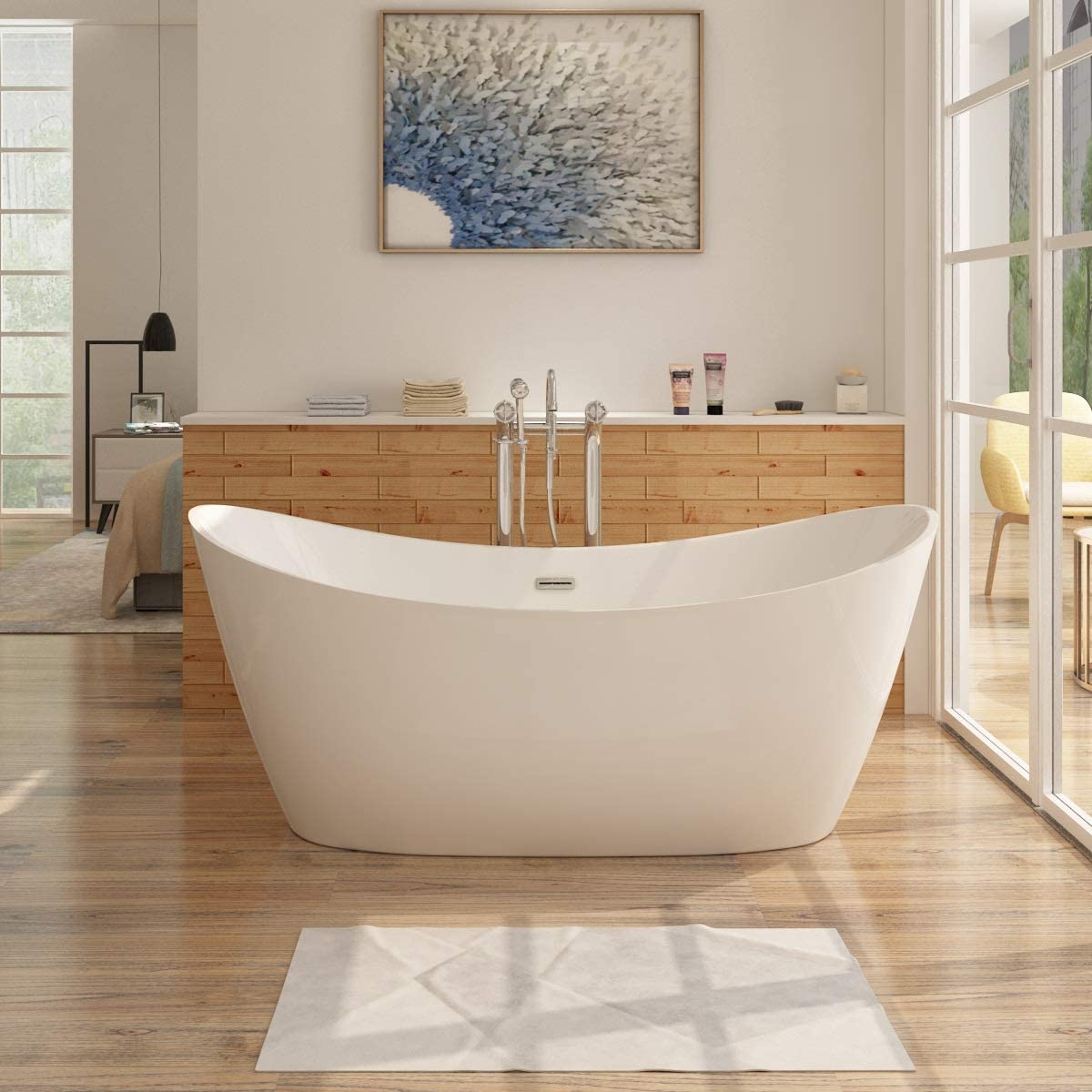 Freistehende Badewanne ALMERE aus Acryl - 2 Größen
