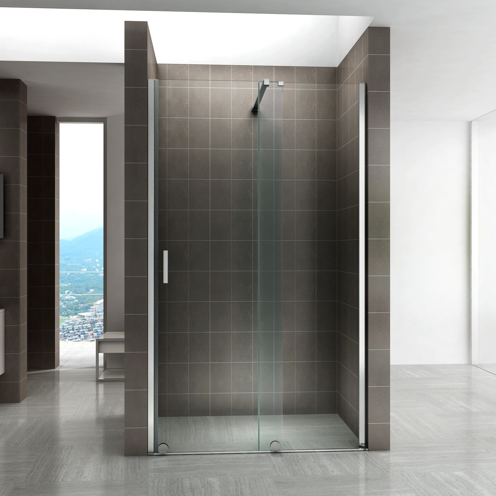 Schiebetür Duschabtrennung NADINE für Duschnische Duschtür Nischenschiebetür in Chrom 8mm ESG Sicherheitsglas Klarglas 120x200 cm Schiebetür Duschabtrennung NADINE für Duschnische Duschtür Nischenschiebetür in Chrom 8mm ESG Sicherheitsglas Klarglas 180x200 cm