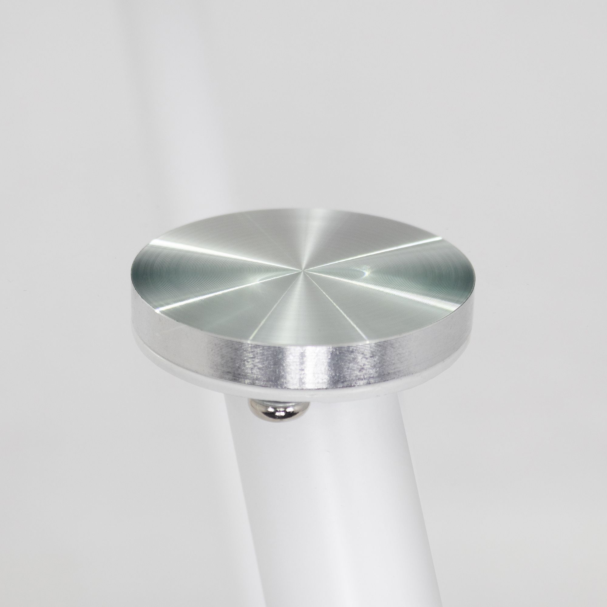 Esszimmer-Tisch CORIN | Tischplatte: Transparentes Glas | Beine: Weiß 80 cm