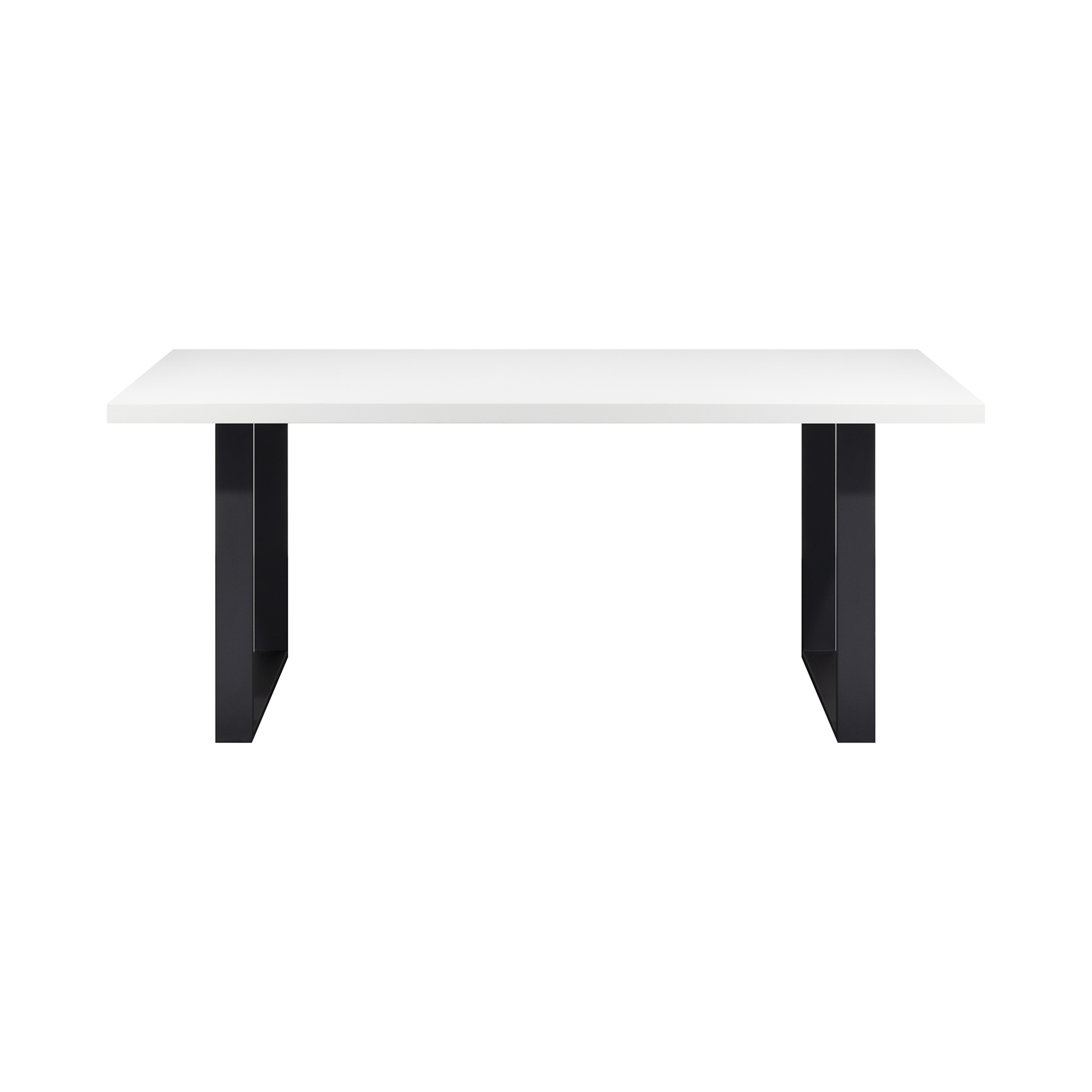 Kufentisch MACON Weiß + Schwarz 160x90 cm