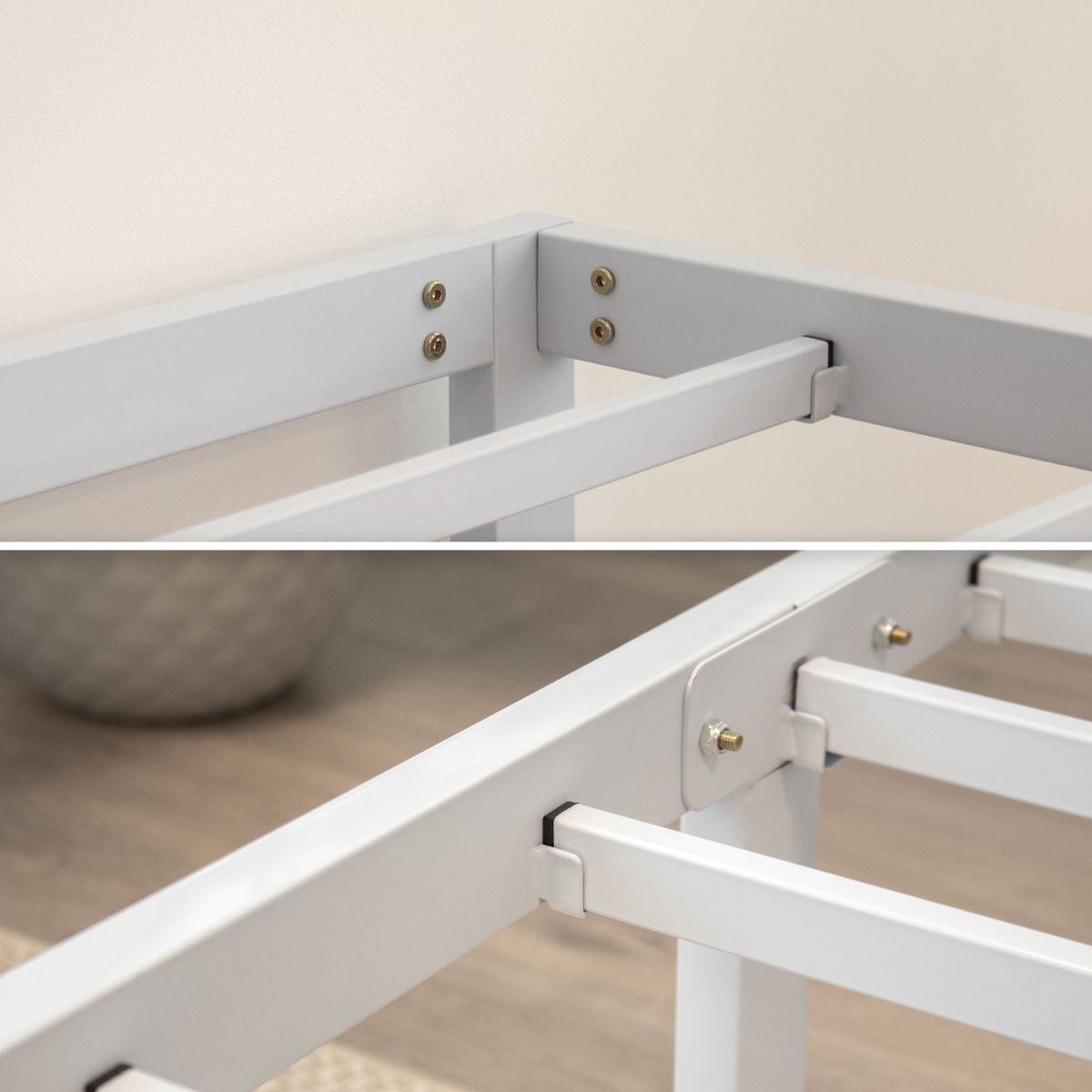 Gästebett Metallbett Bettgestell Sappho White mit Stauraum