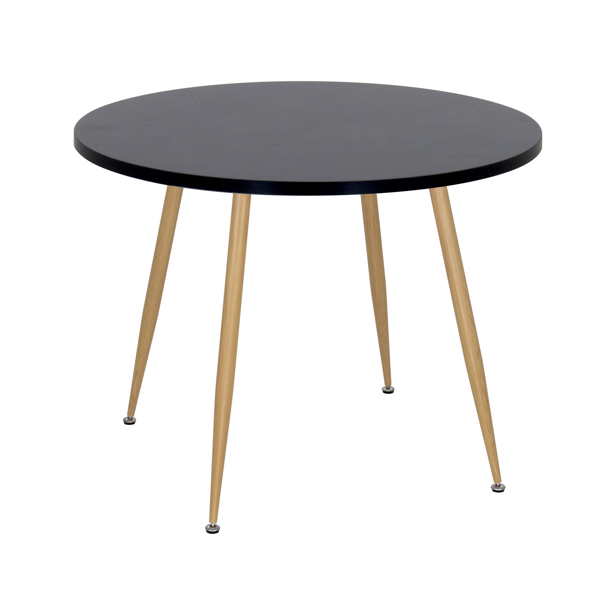 Esszimmer-Tisch CORIN | Tischplatte: Holz in Schwarz | Beine: Holz Esszimmer-Tisch CORIN | Tischplatte: Holz in Schwarz | Beine: Holz 90 cm