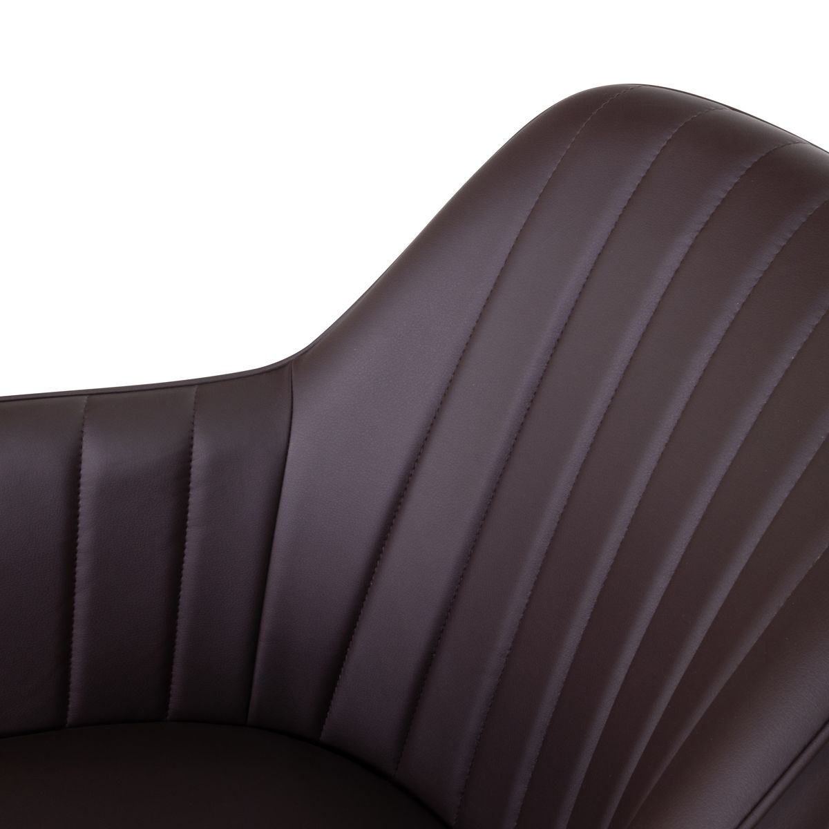 Esszimmerstuhl Wohnzimmerstuhl Dahlia Braun aus Kunstleder