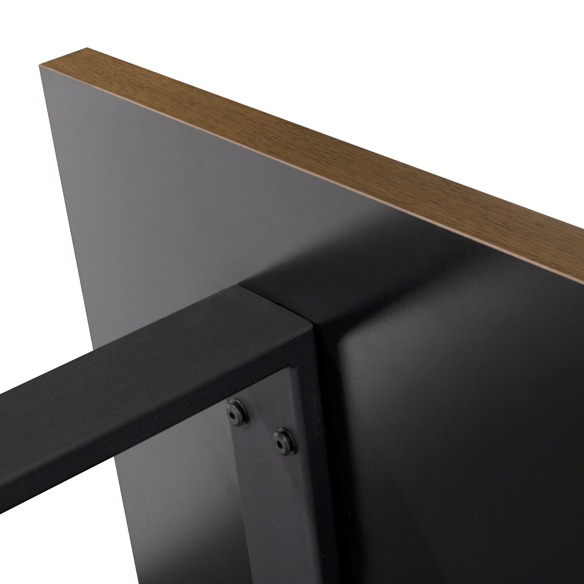 Esszimmertisch MACON Kufentisch Holztisch Esstisch - Nussbaum + Schwarz 140x 80 cm