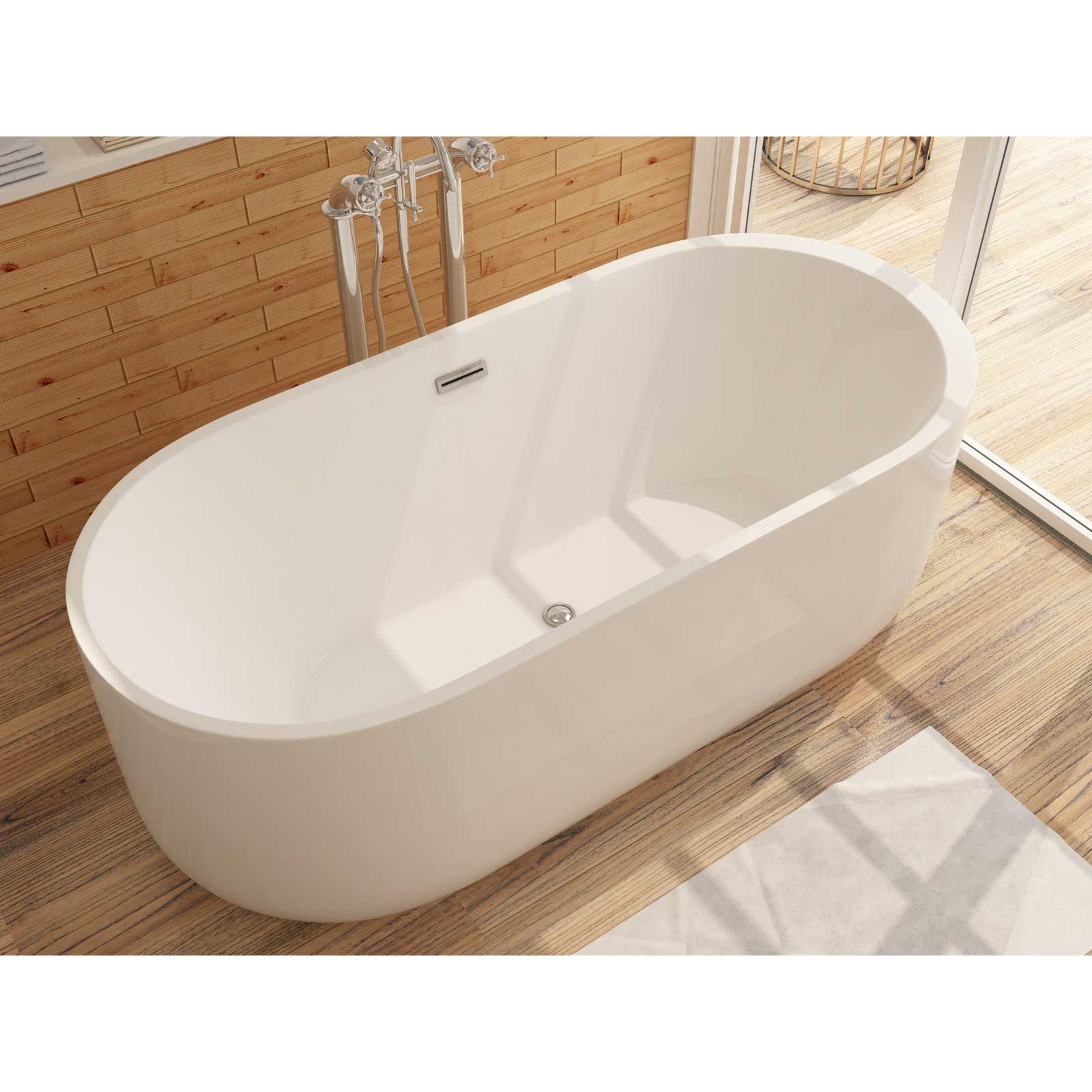 Badewanne aus Sanitäracryl Bienne - 170 x 80 x 58 cm