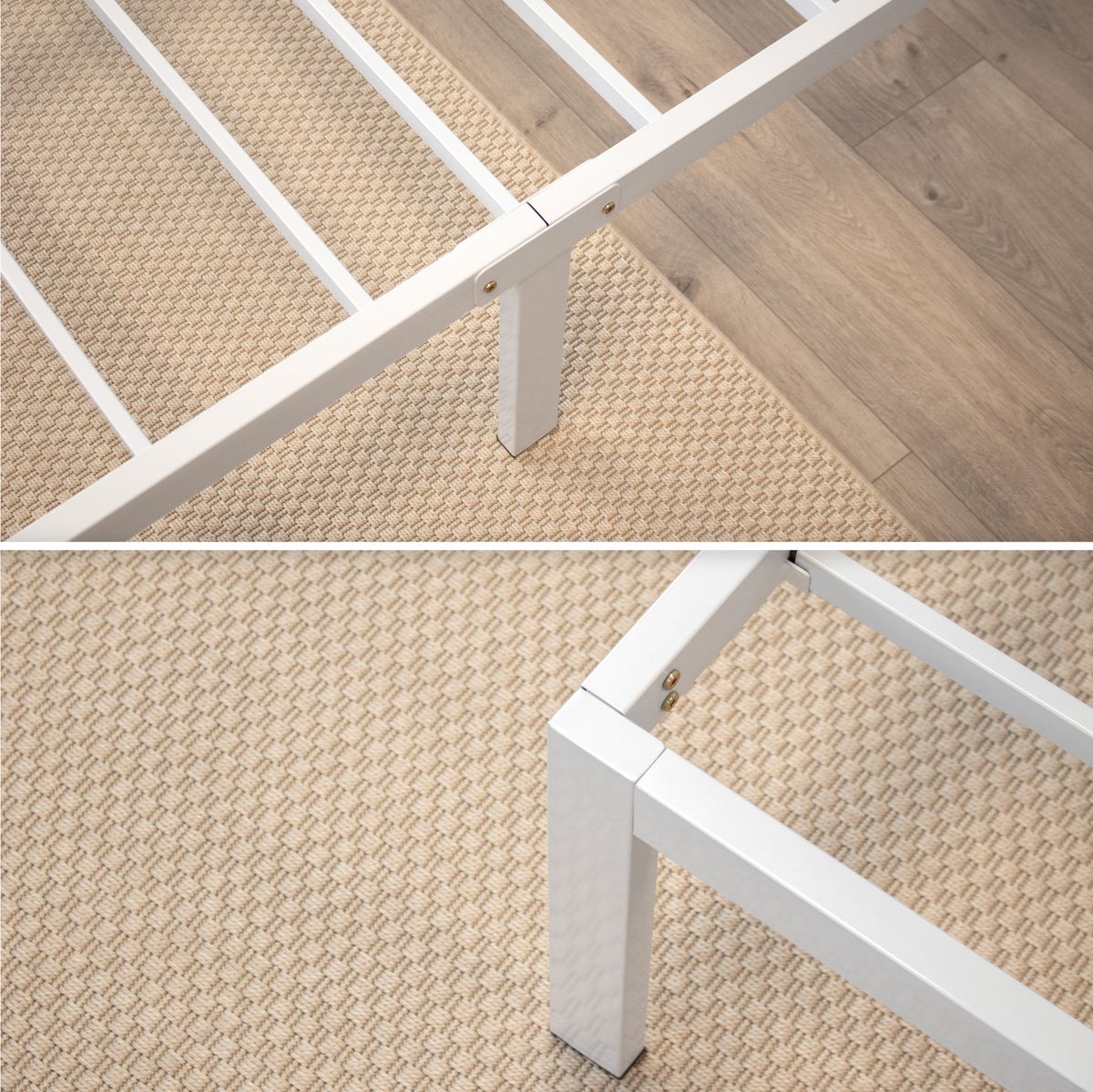 Gästebett Metallbett Bettgestell Sappho White mit Stauraum