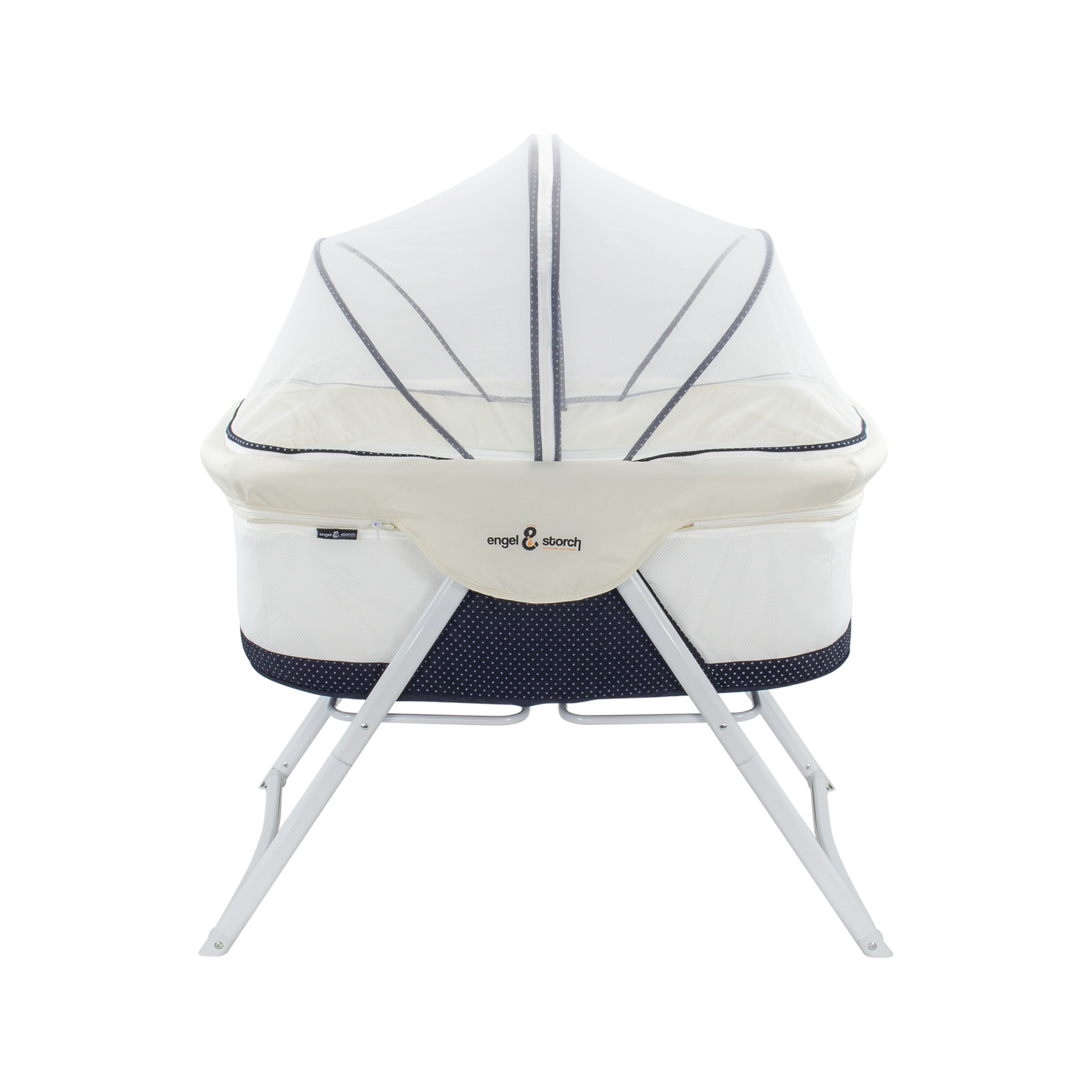 Reisebett BEBITO inkl. Moskitohaube und Tragetasche Dunkelblau