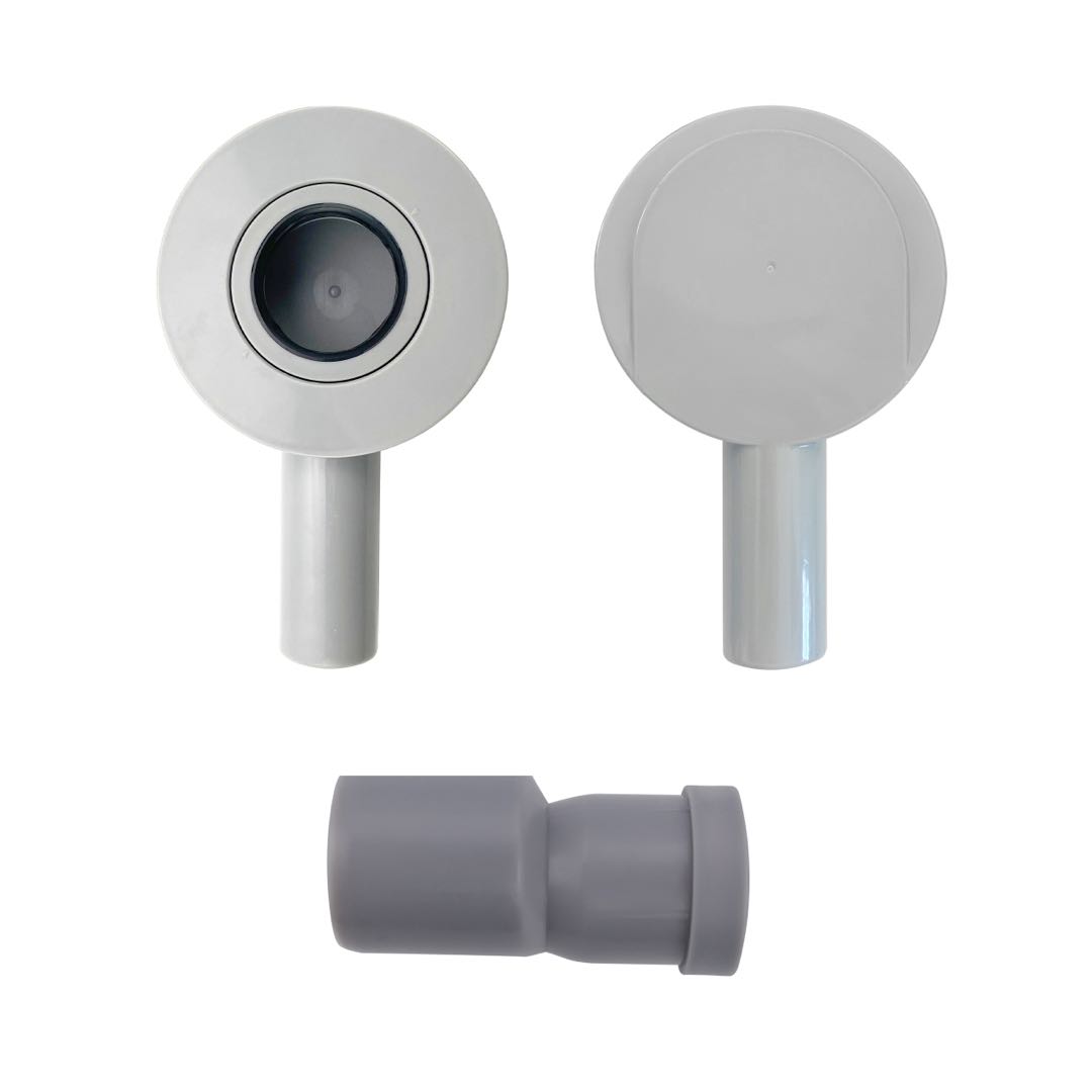 Duschrinne aus Edelstahl mit schwarzem Glas-Ablaufblende für flache Installation B2