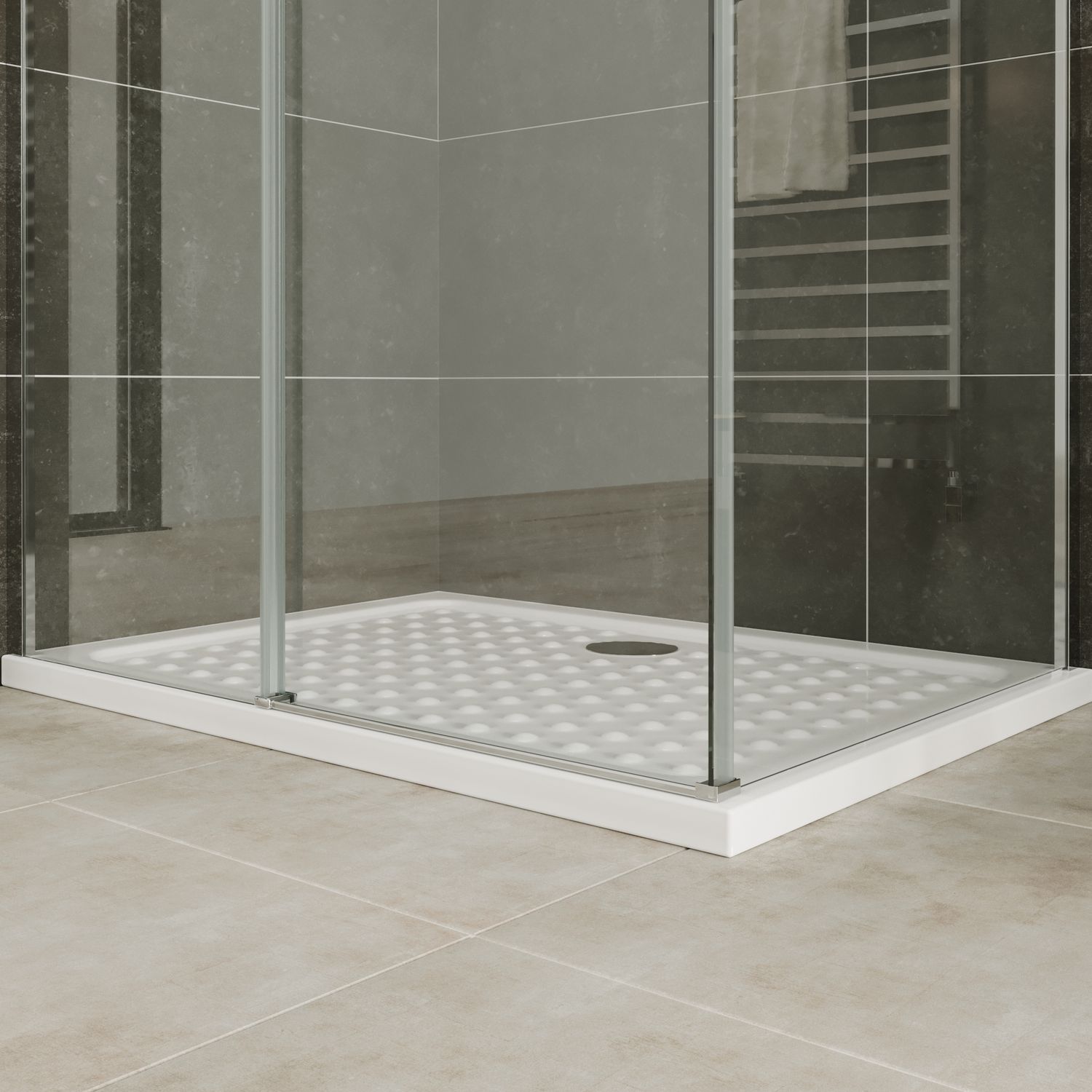 Fronteinstieg Viola mit Schiebetür aus 8 mm ESG Sicherheitsglas