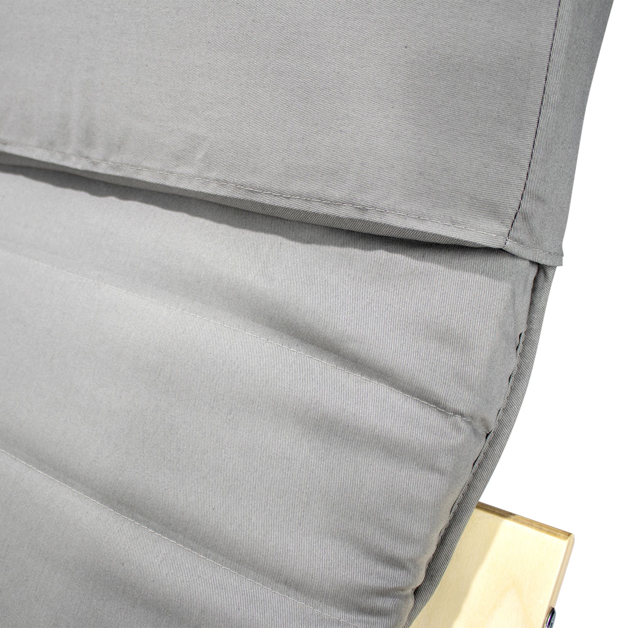 Relaxstuhl Schwingstuhl mit verstellbarem Fussteil - Grau