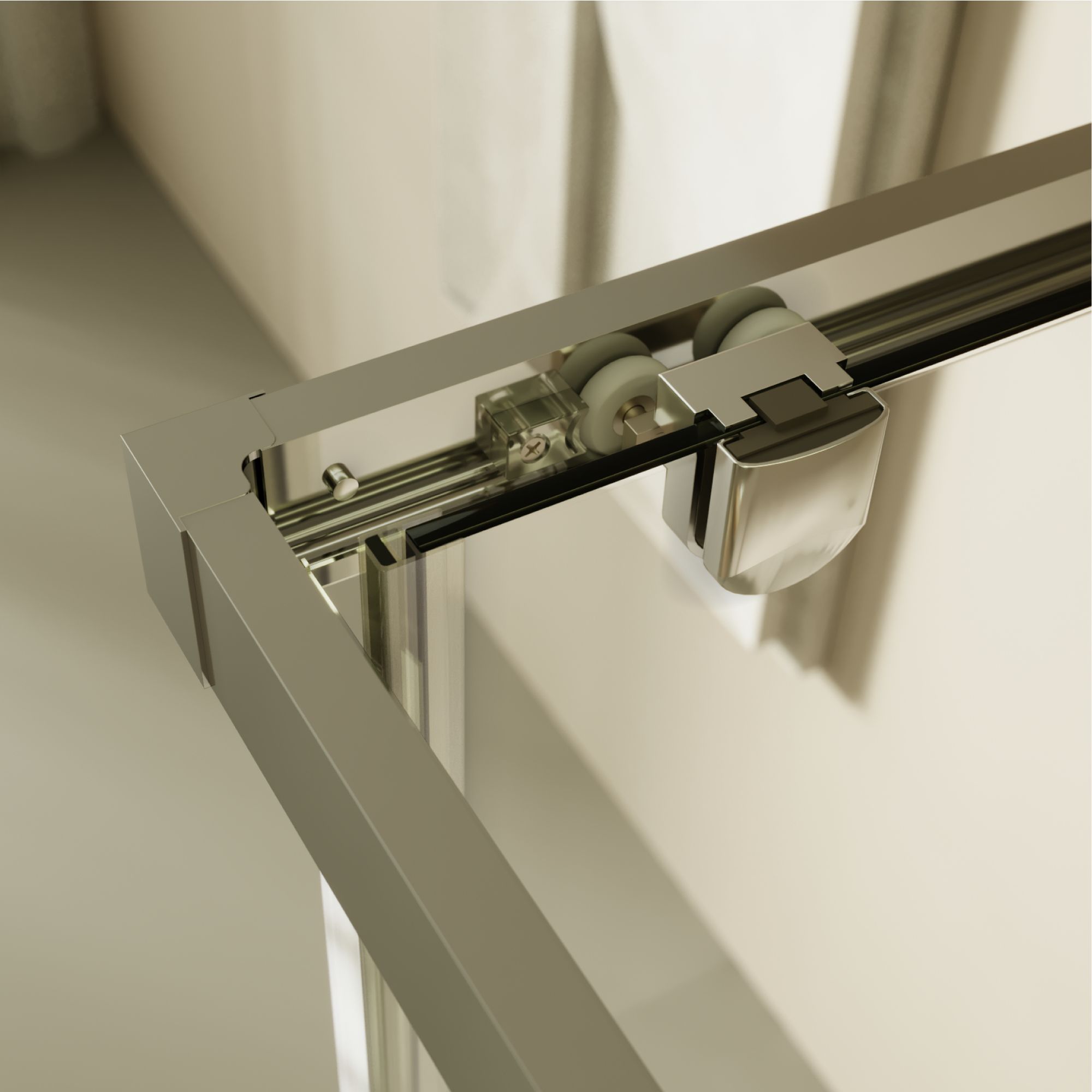 Fronteinstieg Dora mit Schiebetür aus ESG Sicherheitsglas