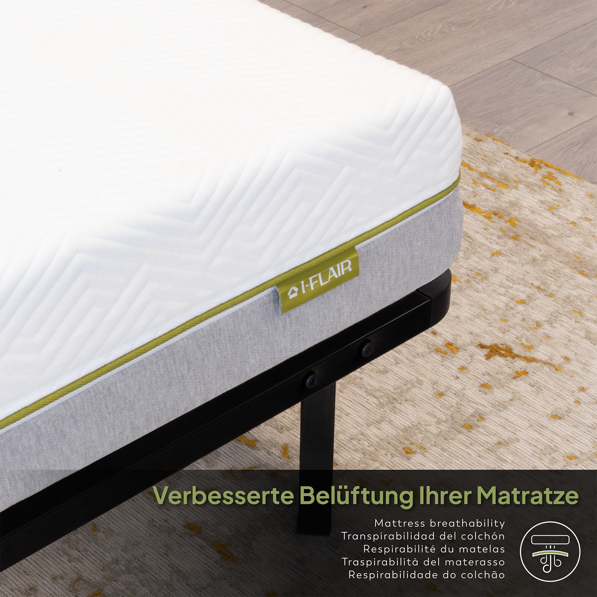 Gästebett Metallbett Namara Black mit Stauraum