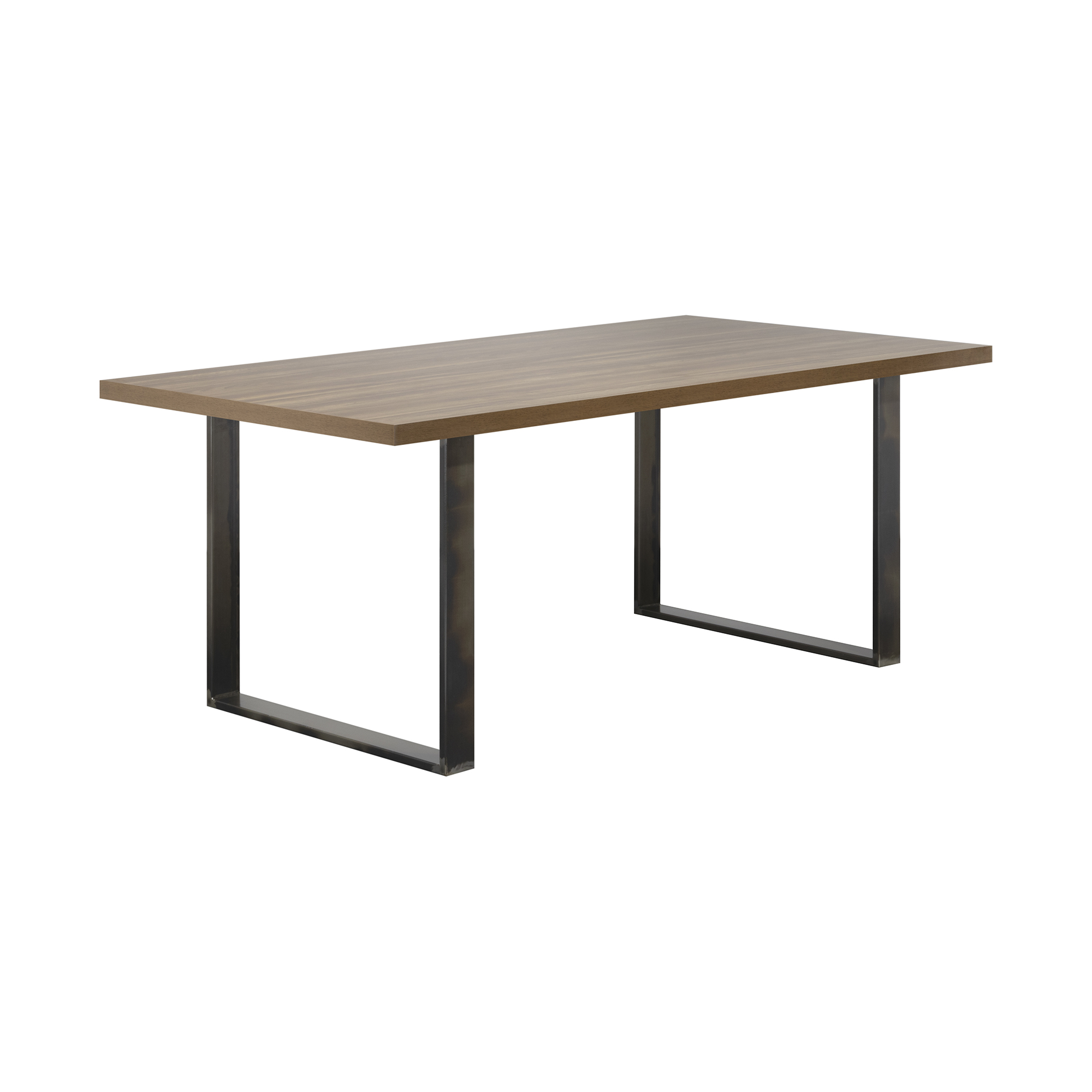 Esszimmertisch MACON Kufentisch Holztisch Esstisch - Nussbaum + Industrial 140x 80 cm