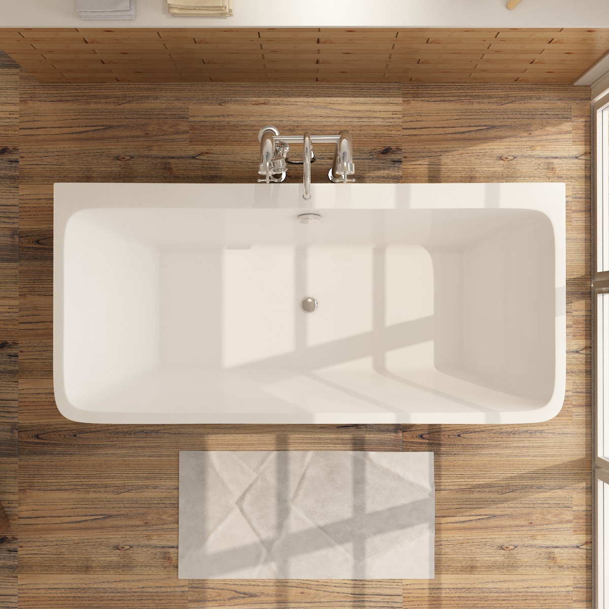 Badewanne aus Sanitäracryl Malmö Schwarz-Weiß - ALLE GRÖßEN Badewanne aus Sanitäracryl Malmö Schwarz-Weiß - ALLE GRÖßEN