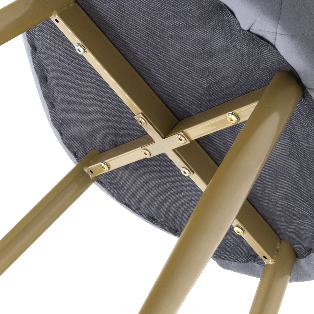 Esszimmerstuhl Wohnzimmerstuhl Bellamy Grau-Holz aus Samt Velour