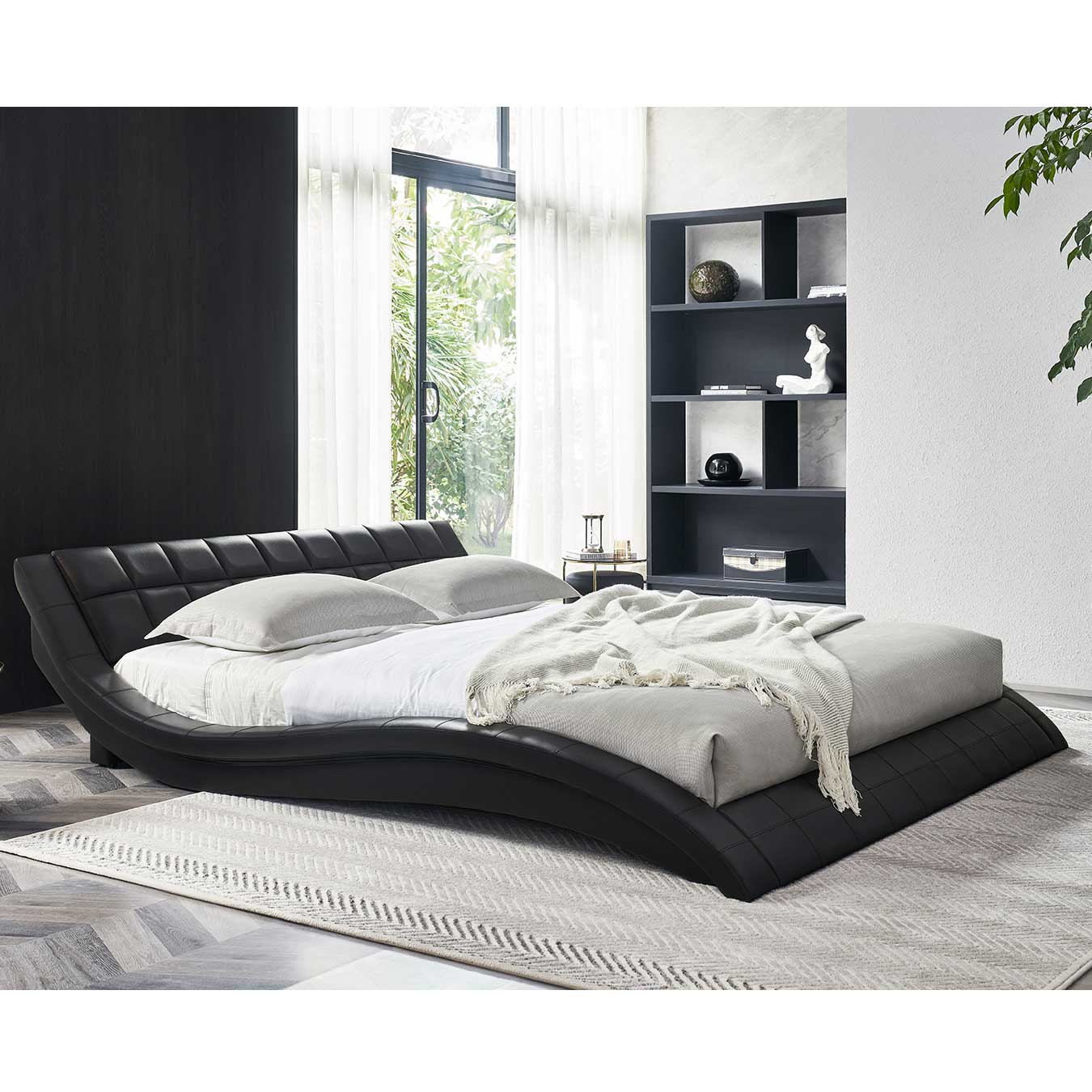 Design Polsterbett Raul in Schwarz 140x200 cm Design Polsterbett Raul in Schwarz 140x200 cm