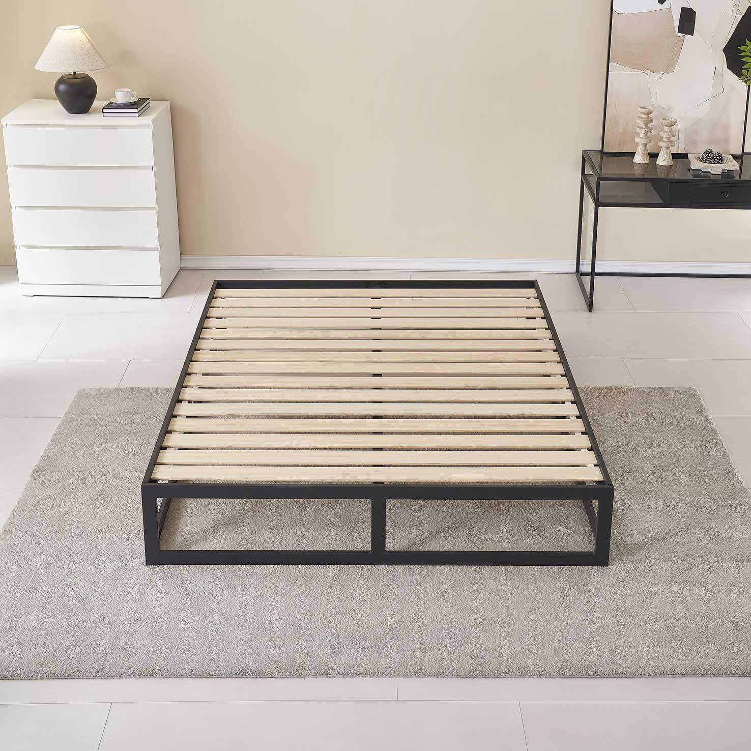 Metallbett Haruki in Schwarz 200cm-200cm