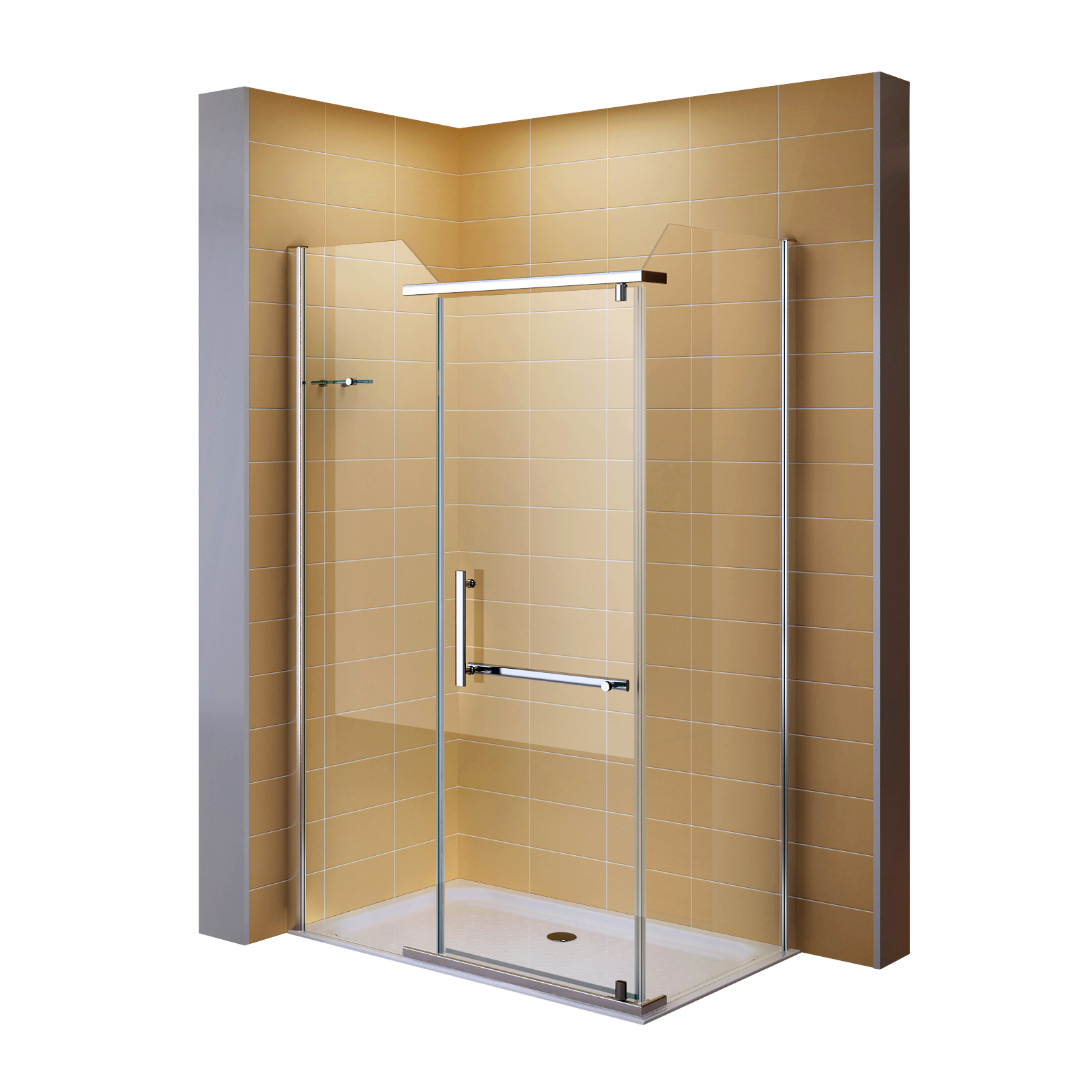 Fronteinstieg Rebecca mit Klapptür aus 8 mm ESG Sicherheitsglas