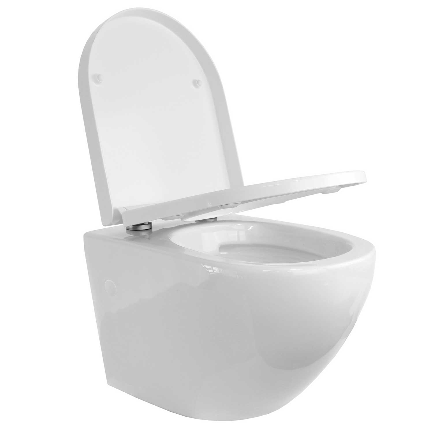 Toilette Hänge WC Spülrandlos inkl. WC Sitz mit Absenkautomatik SOFTCLOSE + abnehmbar Redonde Toilette Hänge WC Spülrandlos inkl. WC Sitz mit Absenkautomatik SOFTCLOSE + abnehmbar Redonde