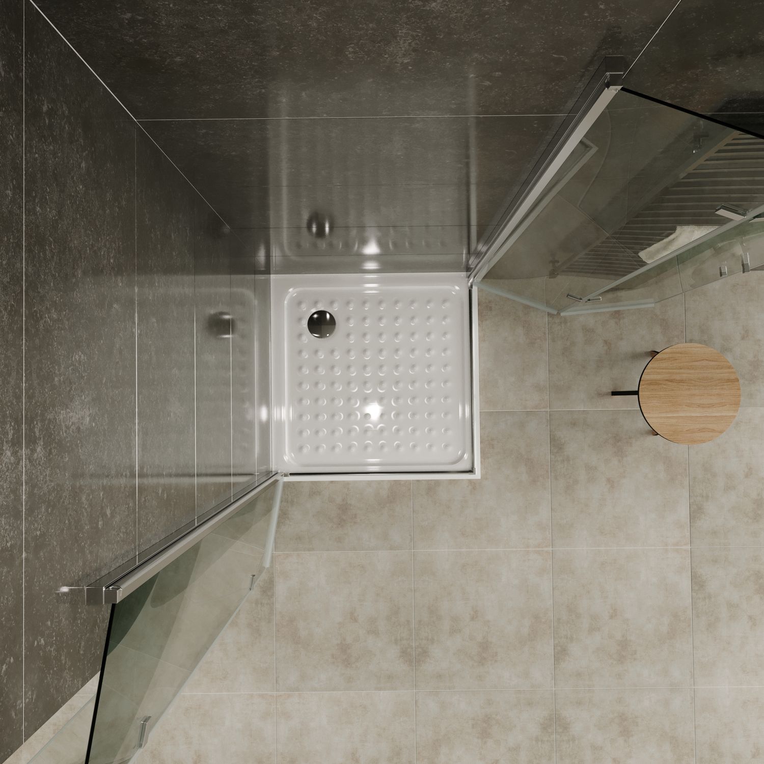 Eckeinstieg Matilde mit Falttüren aus ESG Sicherheitsglas