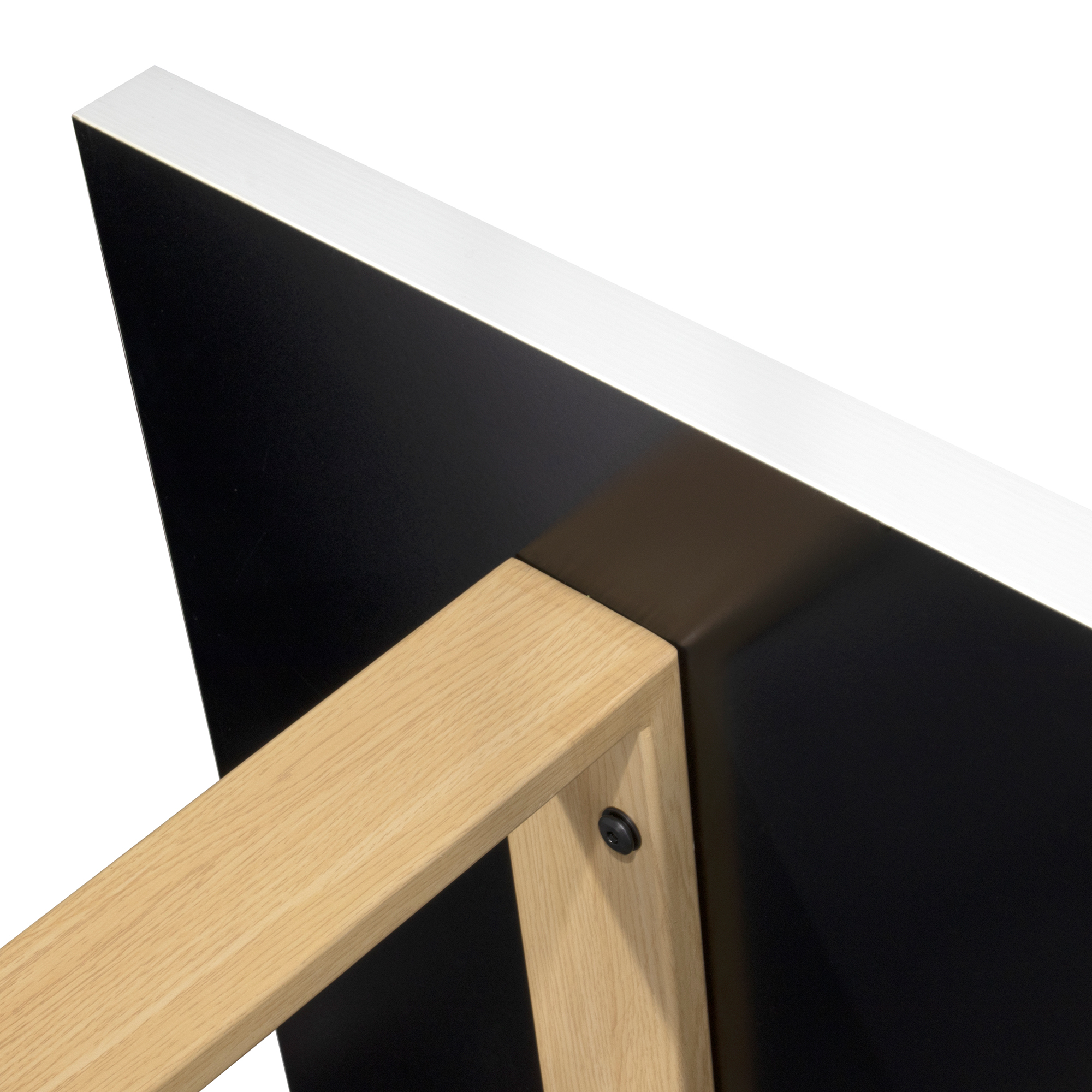 Esszimmertisch MACON Kufentisch Holztisch Esstisch - Weiß + Eiche 140x 80 cm