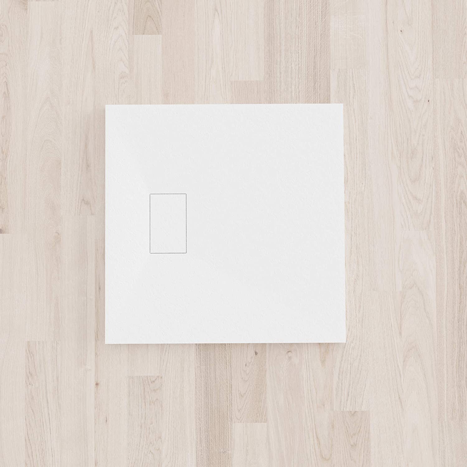 SMC Duschwanne Boreal in Stein-Optik inkl. Ablaufgarnitur - Weiß 70x160 cm