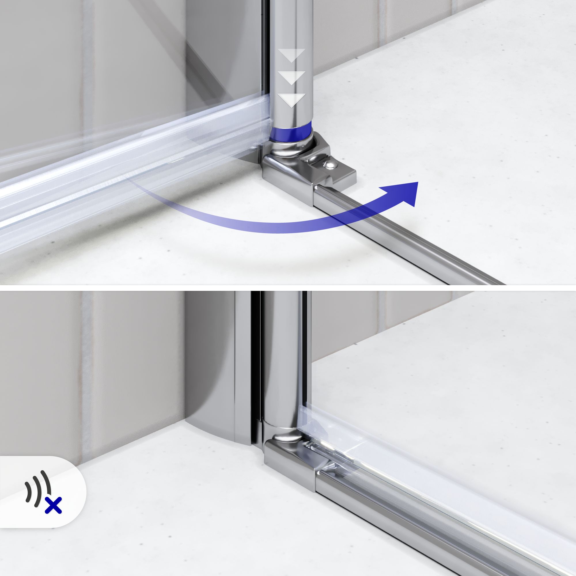 Eckeinstieg Emma mit Falttüren aus ESG Sicherheitsglas Eckeinstieg Emma mit Falttüren aus ESG Sicherheitsglas