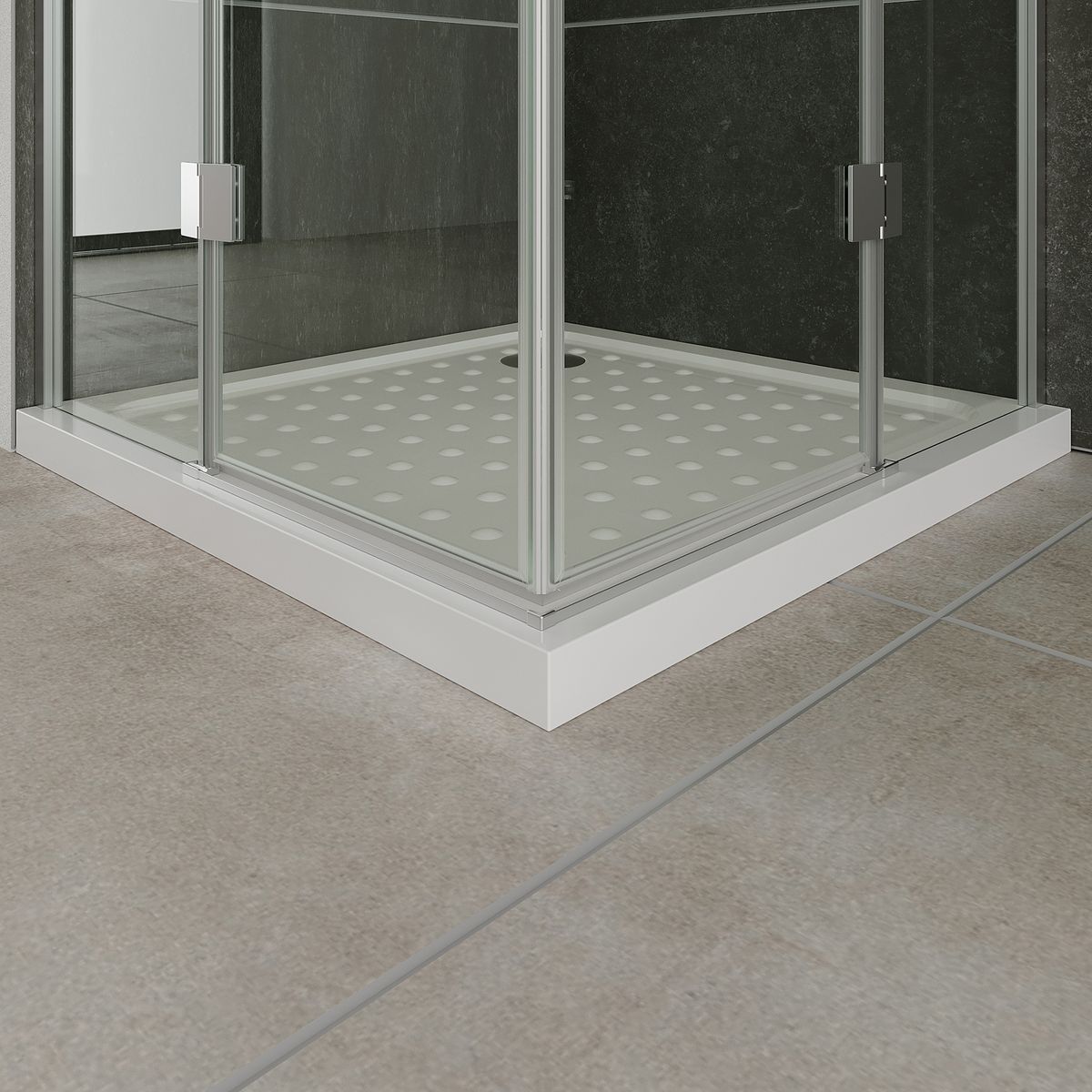 Eckeinstieg Celine mit Klapptüren aus ESG Sicherheitsglas