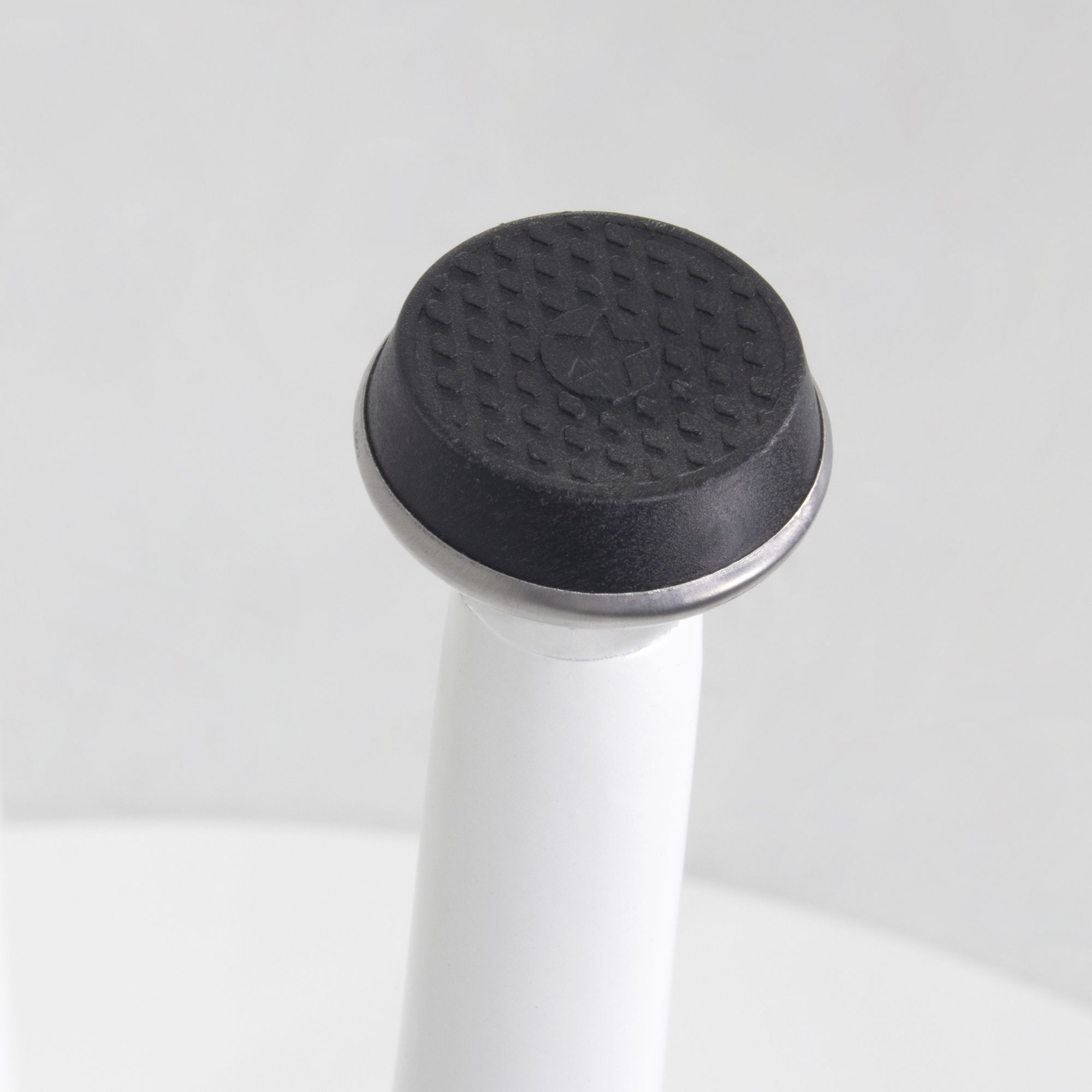 Esszimmer-Tisch CORIN | Tischplatte: Transparentes Glas | Beine: Weiß 80 cm