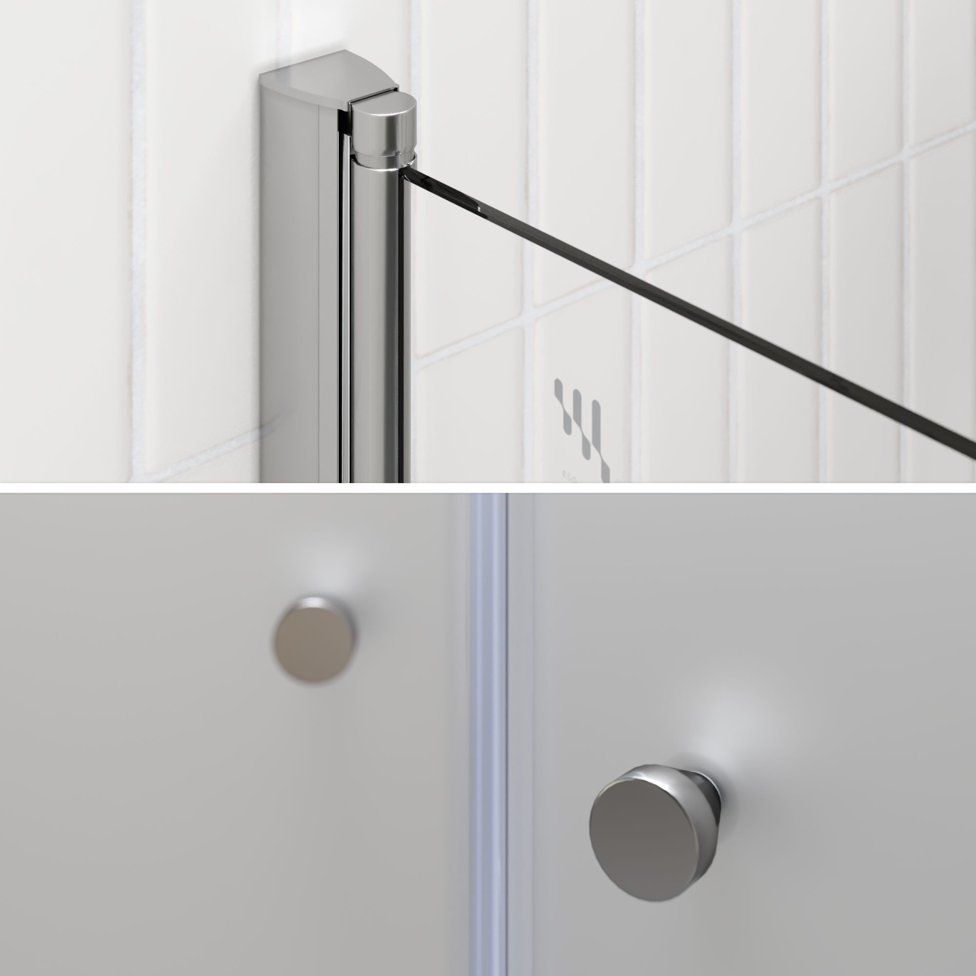 Duschtür Lena mit Falttüren aus teilsatiniertem ESG Sicherheitsglas Duschtür Lena mit Falttüren aus teilsatiniertem ESG Sicherheitsglas