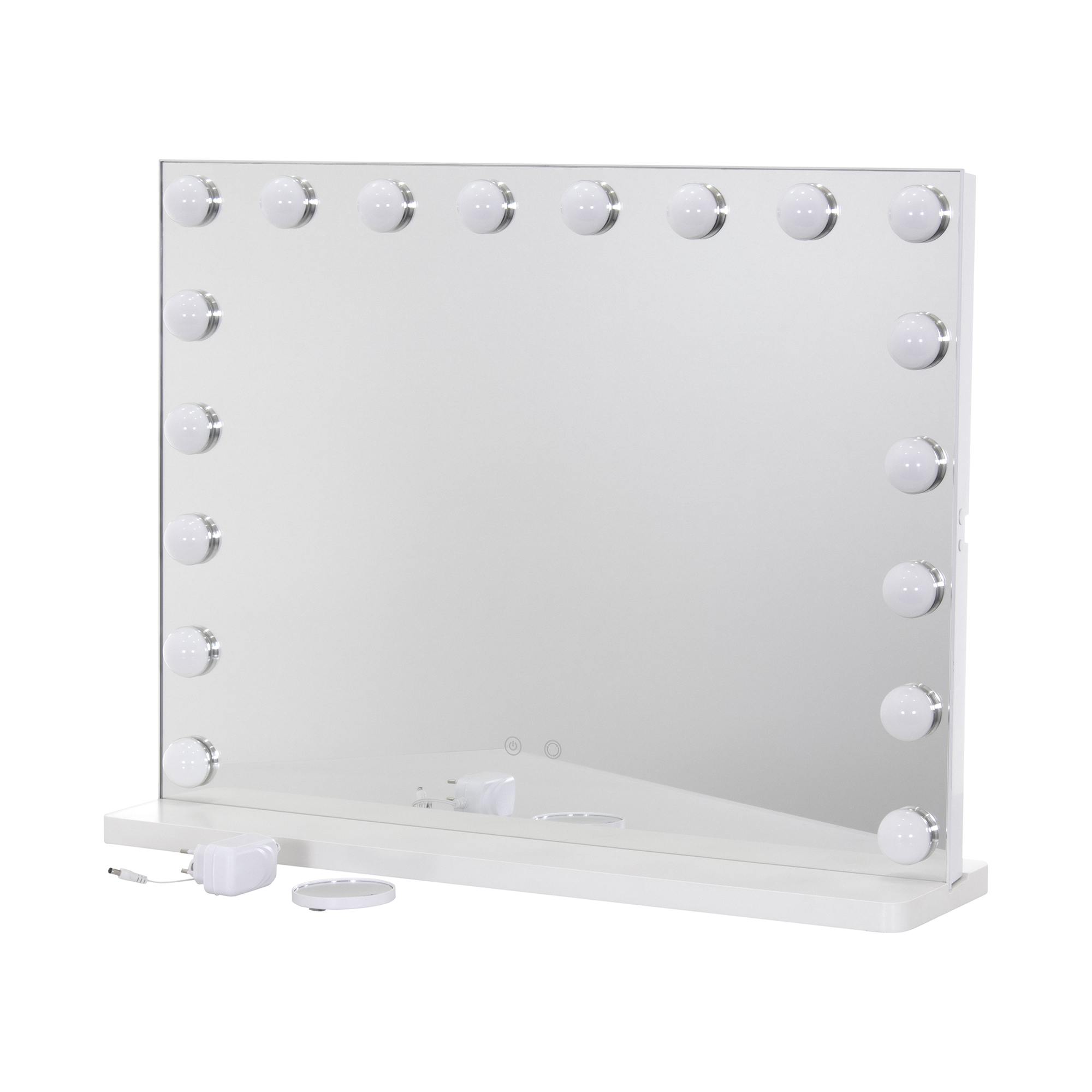 Schminkspiegel Bulb FRAME mit 18 dimmbaren LED-Lampen Weiß