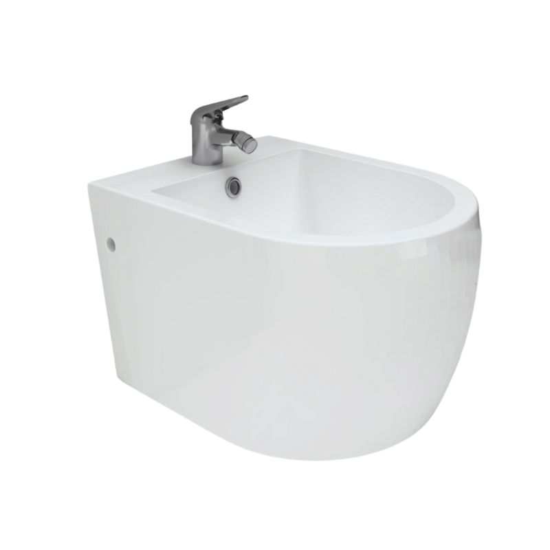 Wand Hänge Bidet Weiß inkl. Armatur (Mischbatterie) FRANCO Wand Hänge Bidet Weiß inkl. Armatur (Mischbatterie) FRANCO