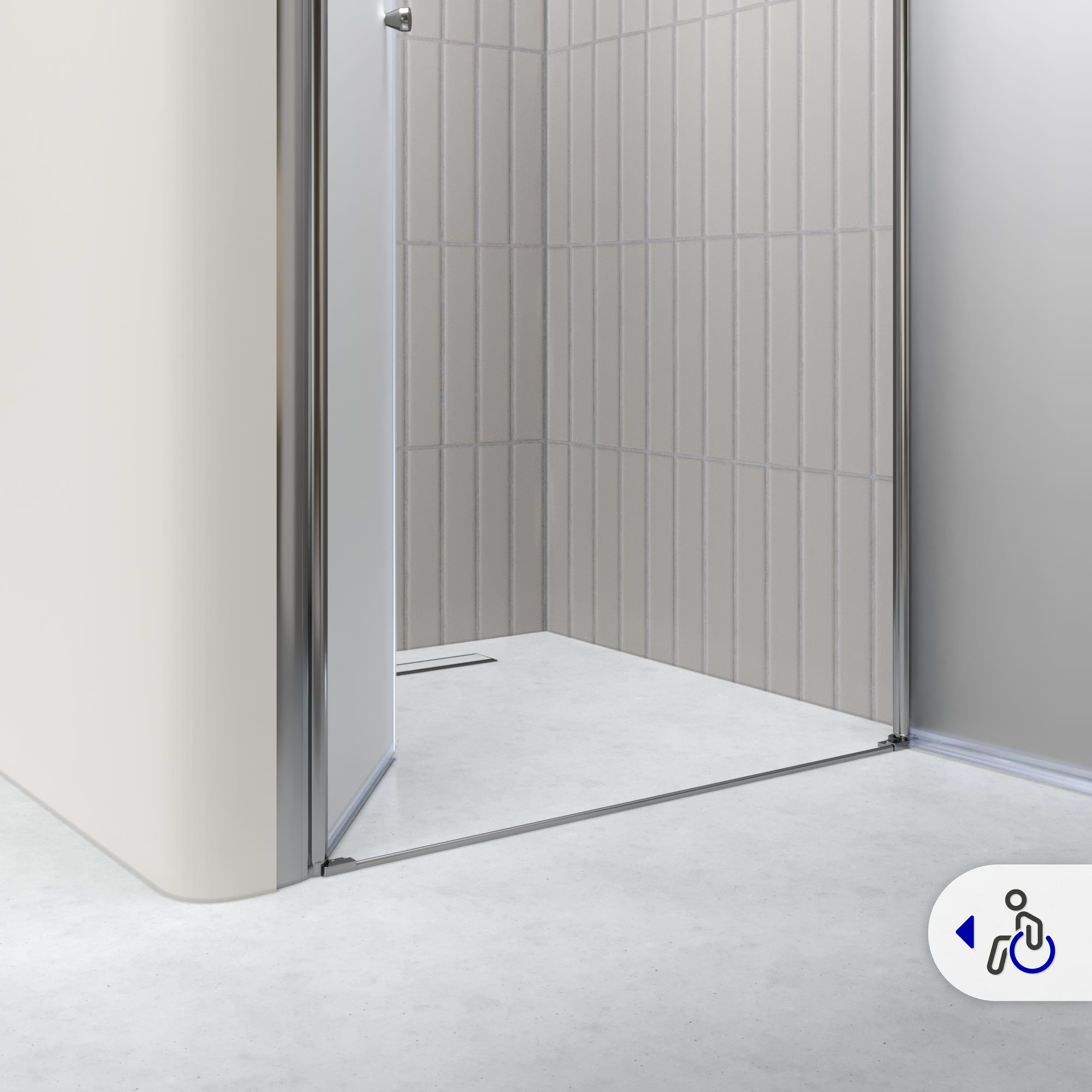 Duschtür Lima mit Pendeltüren 68-140 cm aus satiniertem ESG Sicherheitsglas Duschtür Lima mit Pendeltüren 68-140 cm aus satiniertem ESG Sicherheitsglas