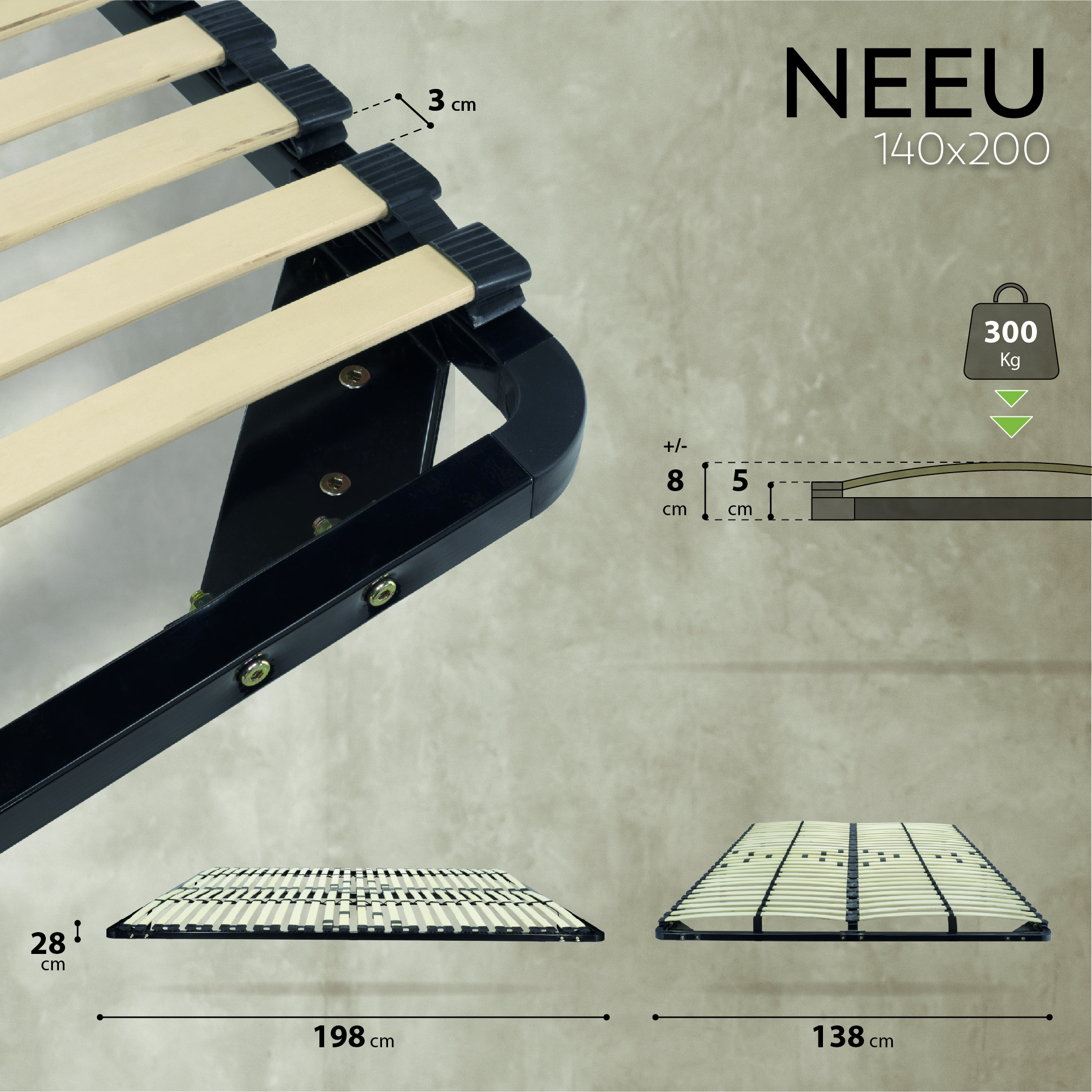 Lattenrost 140x200 NEU