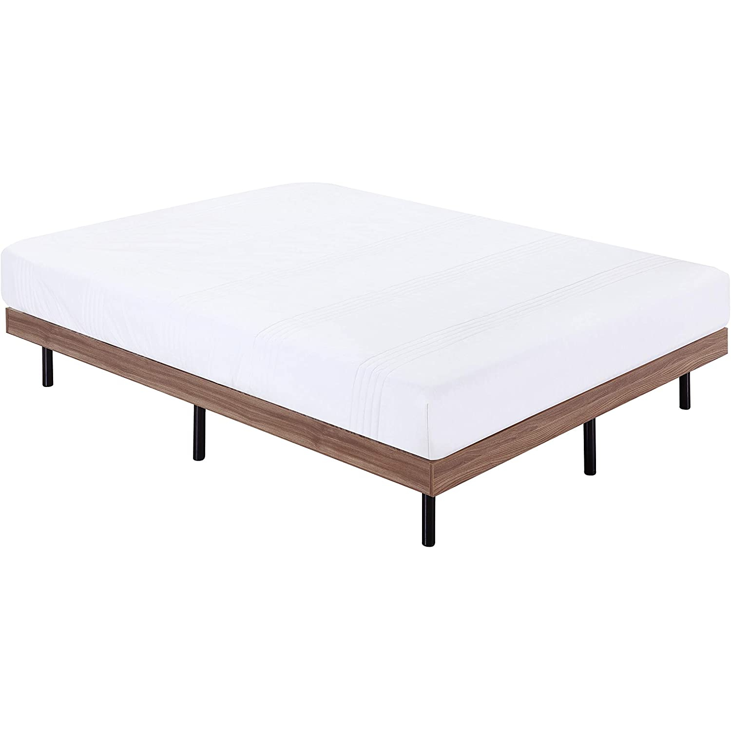 Holz-Rahmenbett - 140x200 cm Eiche dunkel Holz-Rahmenbett - 200x200 cm Eiche dunkel