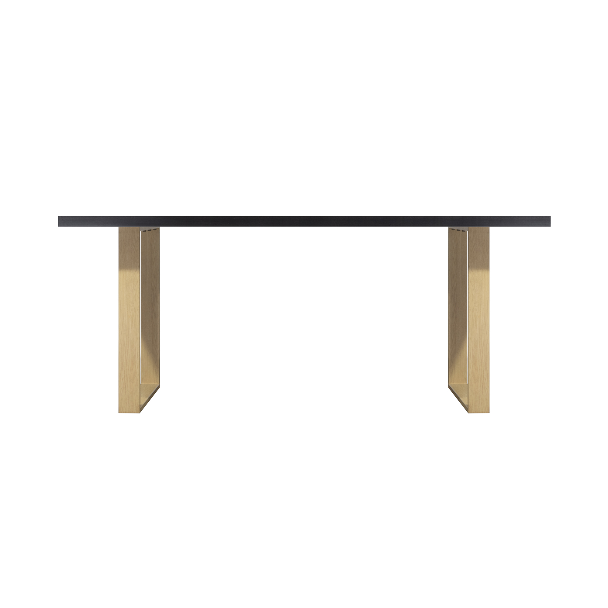 Esszimmertisch MACON Kufentisch Holztisch Esstisch Schwarz + Eiche 140x 80 cm