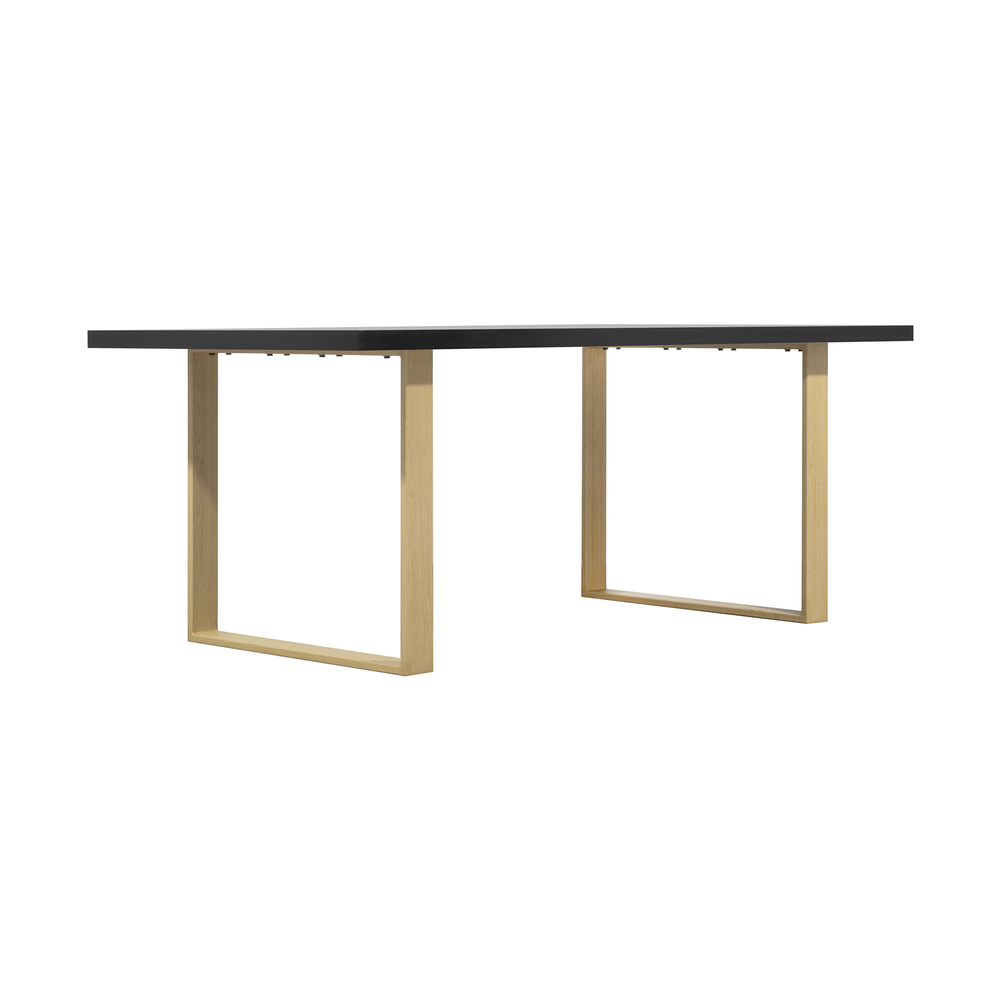 Esszimmertisch MACON Kufentisch Holztisch Esstisch Schwarz + Eiche 140x 80 cm