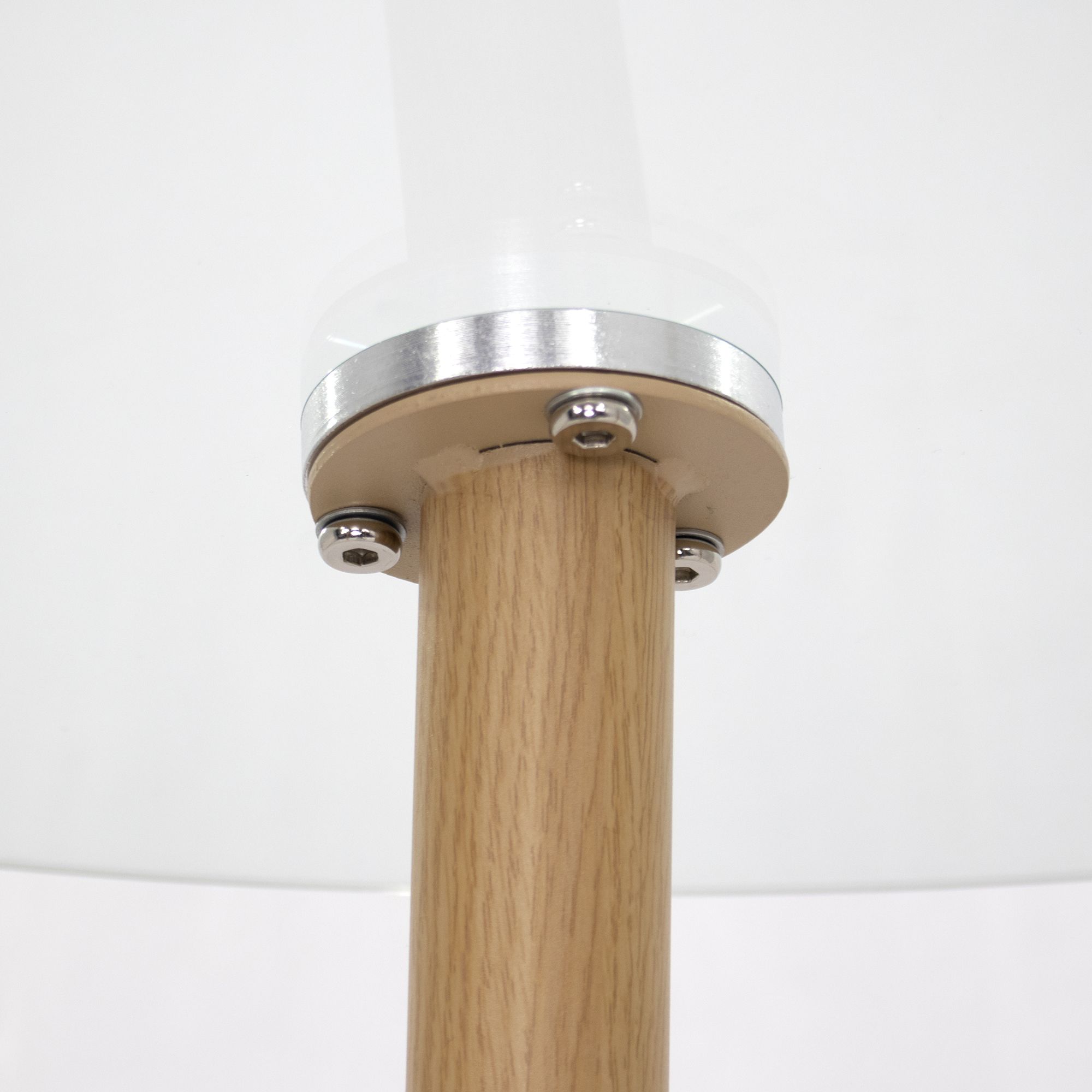 Esszimmer-Tisch CORIN | Tischplatte: Transparentes Glas | Beine: Holz 80 cm