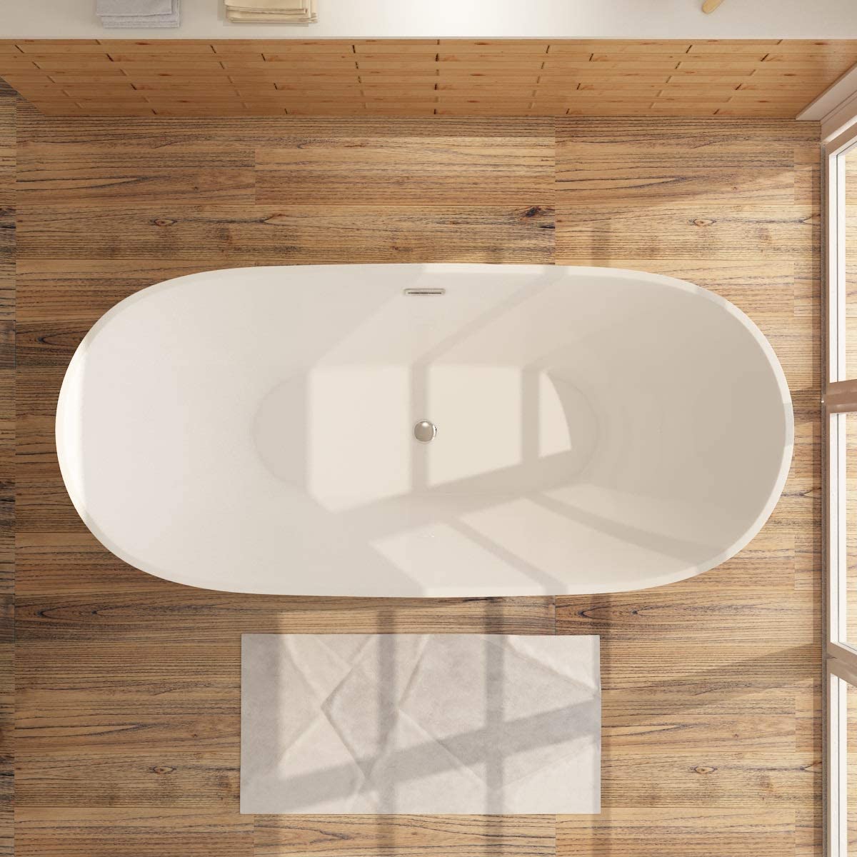 Freistehende Badewanne ALMERE aus Acryl - 2 Größen