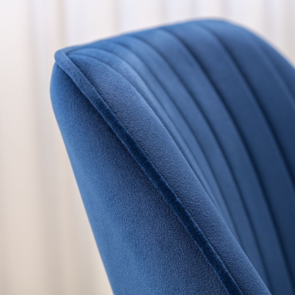 Esszimmerstuhl Wohnzimmerstuhl Dahlia Blau aus Kunstleder